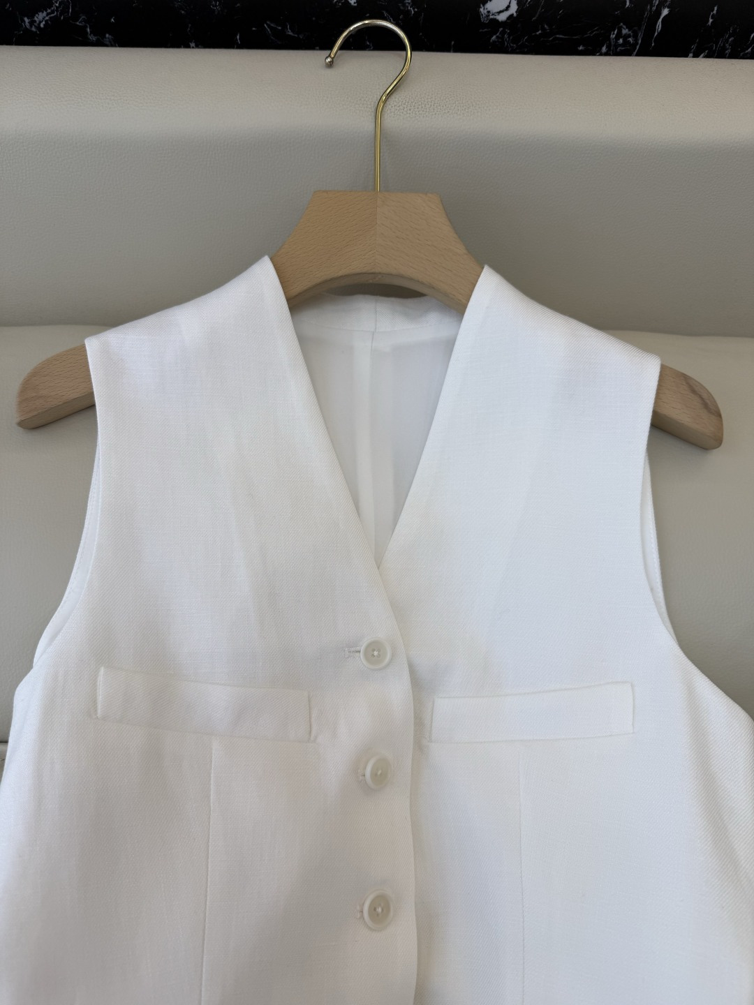 XZ095#新款套装。劳夫劳伦 超级大爆款 30% 亚麻 70% 天丝 长袖西装外套➕马甲➕长裤 三件套