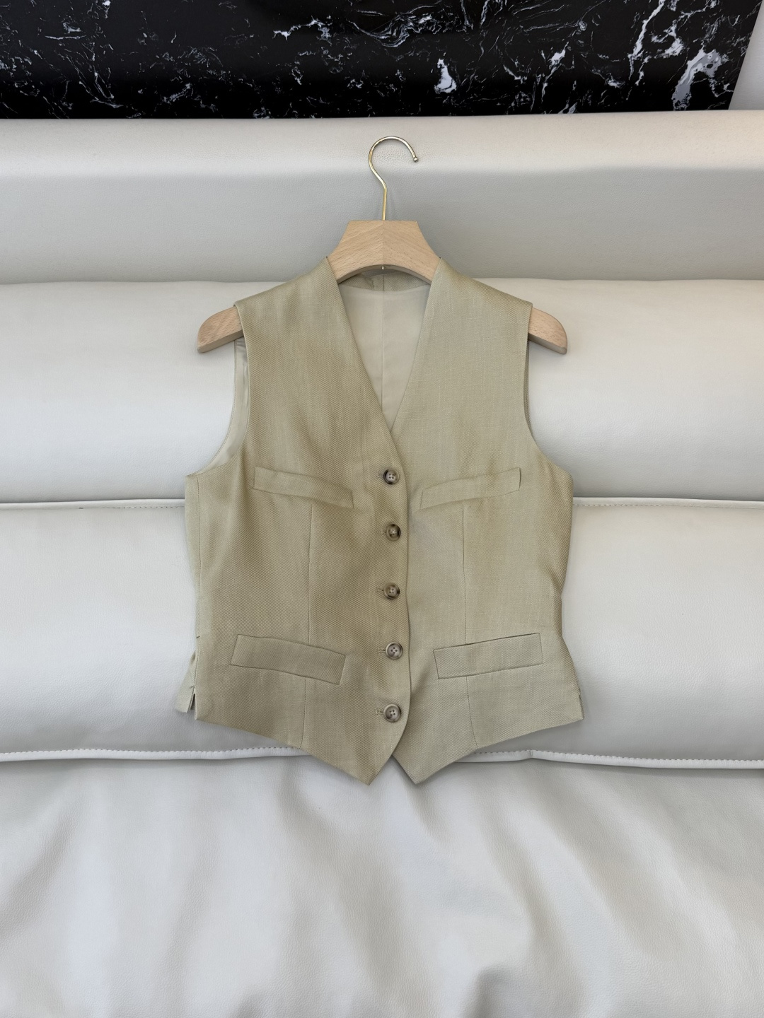 XZ095#新款套装。劳夫劳伦 超级大爆款 30% 亚麻 70% 天丝 长袖西装外套➕马甲➕长裤 三件套