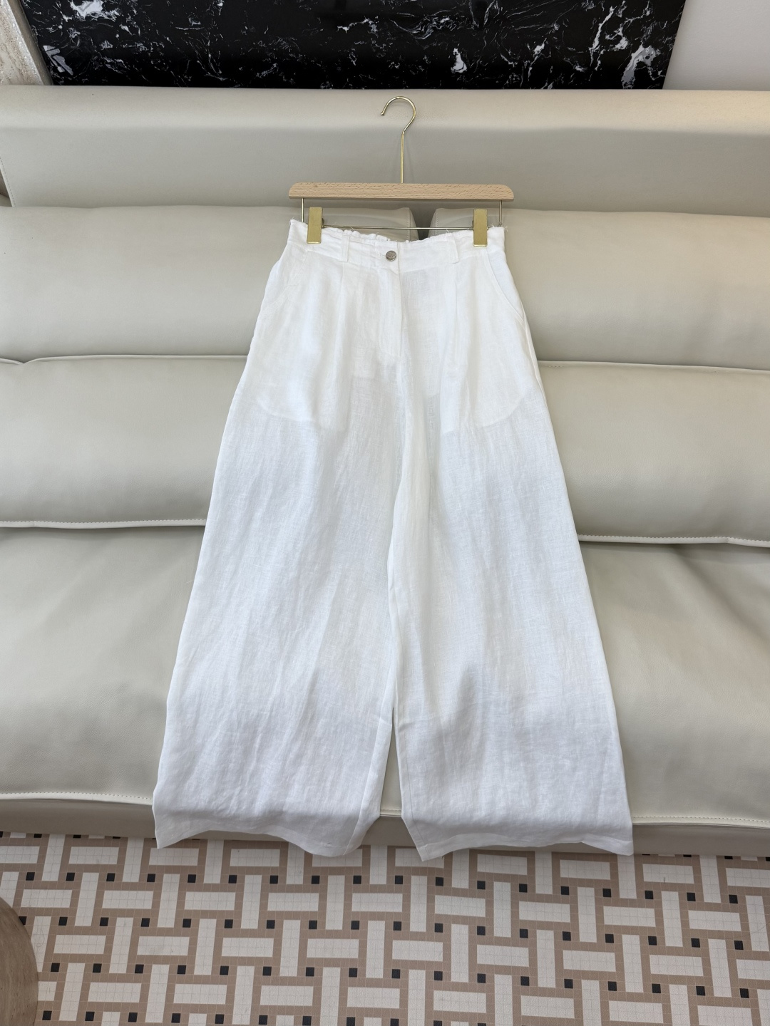 XZ0160#新款套装。BC 超级大爆款 100% 亚麻 西装外套➕长裤 套装 绿色 白色 SMLXL