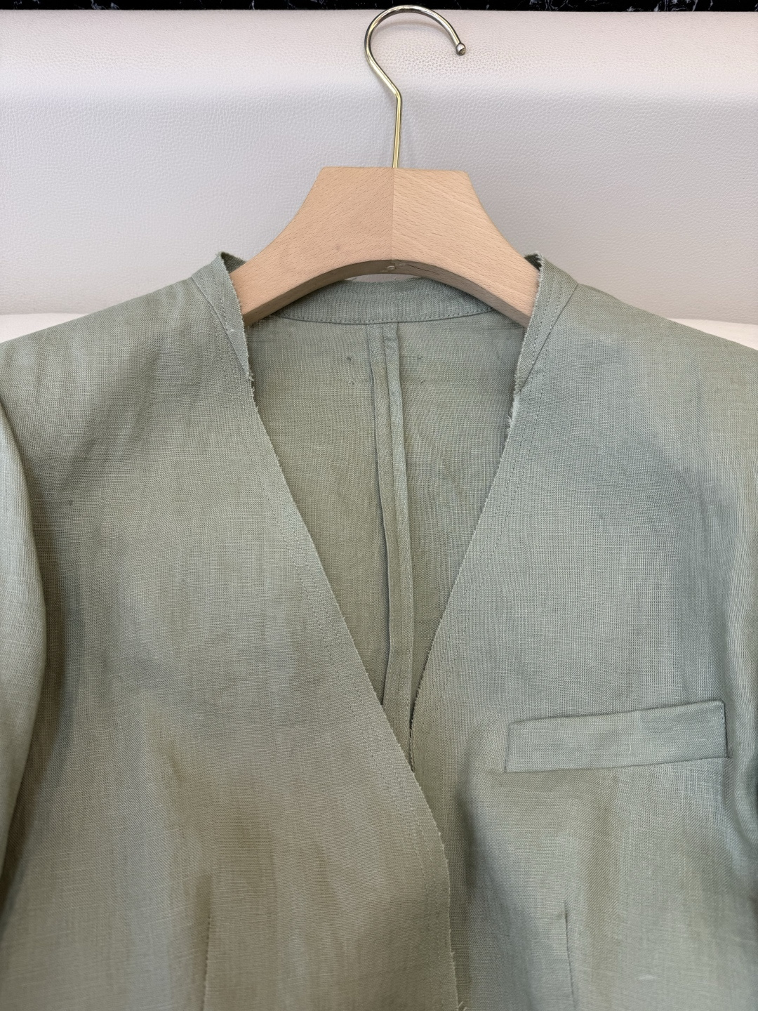 XZ0160#新款套装。BC 超级大爆款 100% 亚麻 西装外套➕长裤 套装 绿色 白色 SMLXL