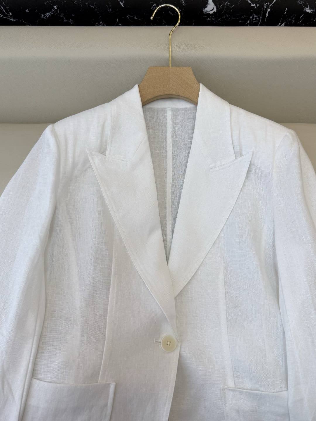 XZ0161#新款套装。超级大爆款 100% 亚麻 西装外套➕长裤 套装 杏色 白色 SMLXL