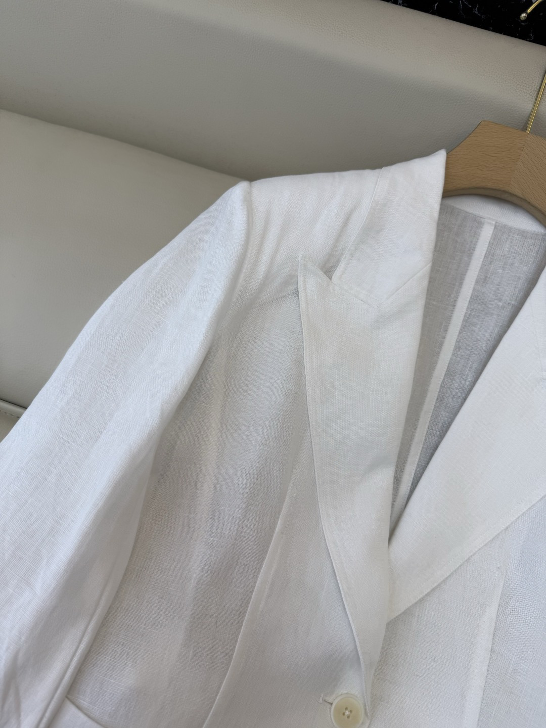 XZ0161#新款套装。超级大爆款 100% 亚麻 西装外套➕长裤 套装 杏色 白色 SMLXL