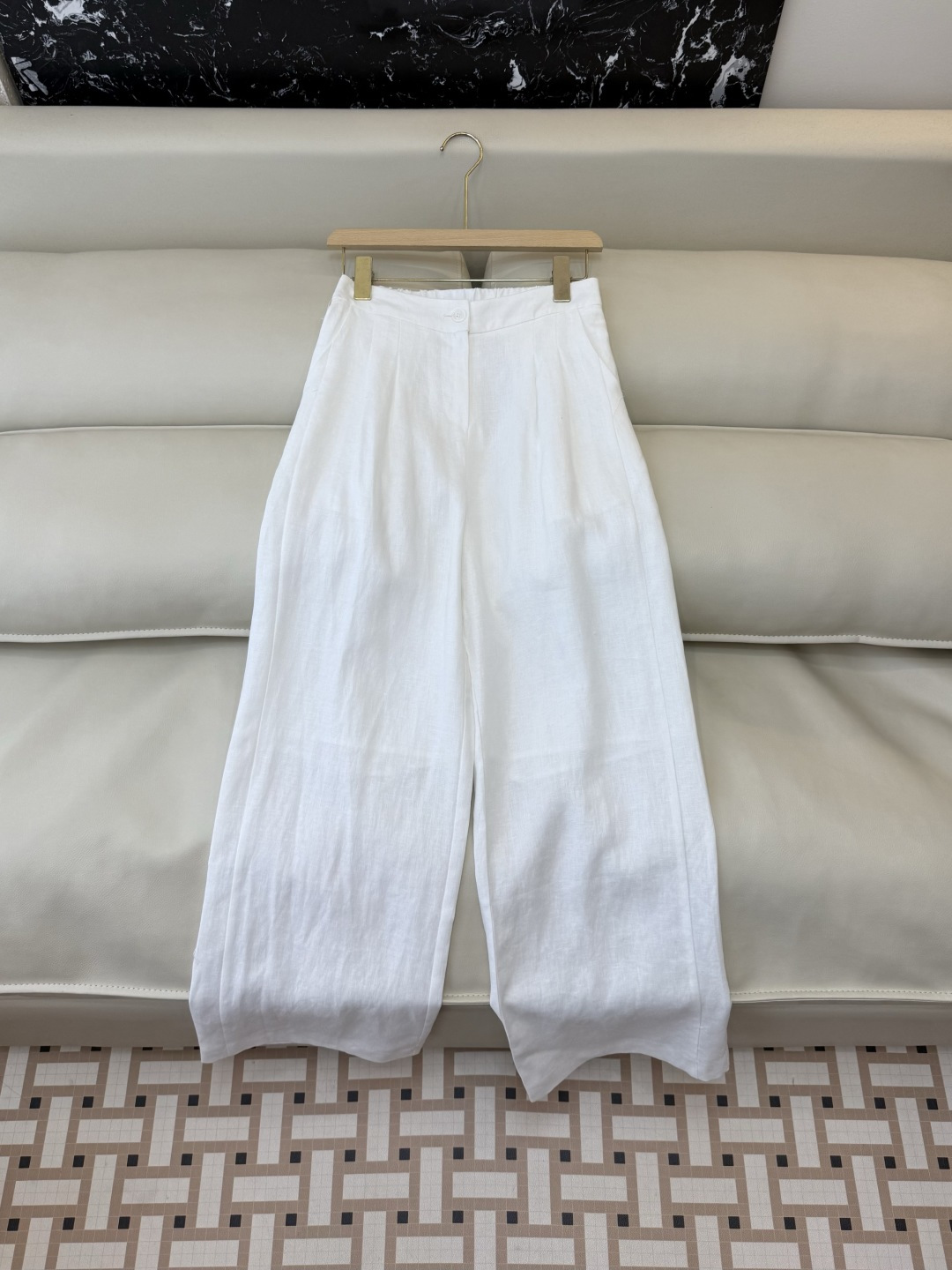 XZ0161#新款套装。超级大爆款 100% 亚麻 西装外套➕长裤 套装 杏色 白色 SMLXL