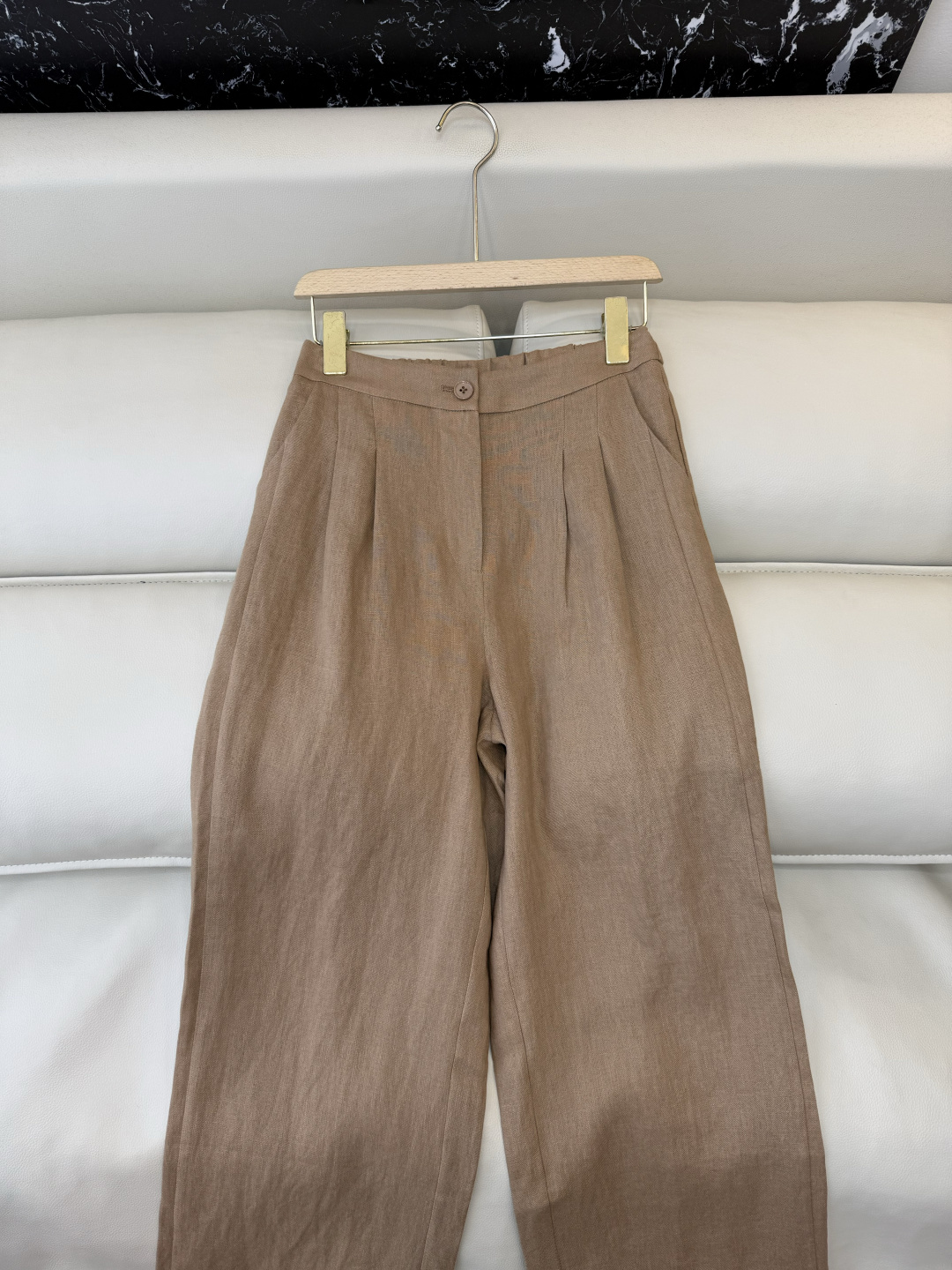 XZ0162#新款套装。超级大爆款 100% 亚麻 西装外套➕长裤 套装 杏色 白色 SMLXL