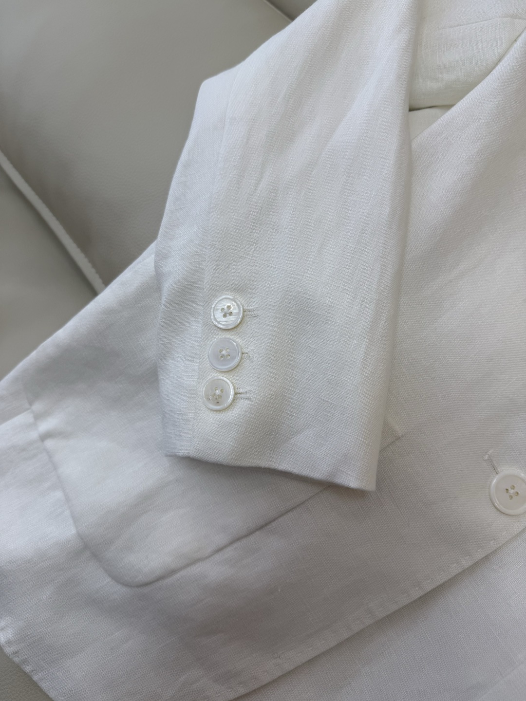 XZ0162#新款套装。超级大爆款 100% 亚麻 西装外套➕长裤 套装 杏色 白色 SMLXL