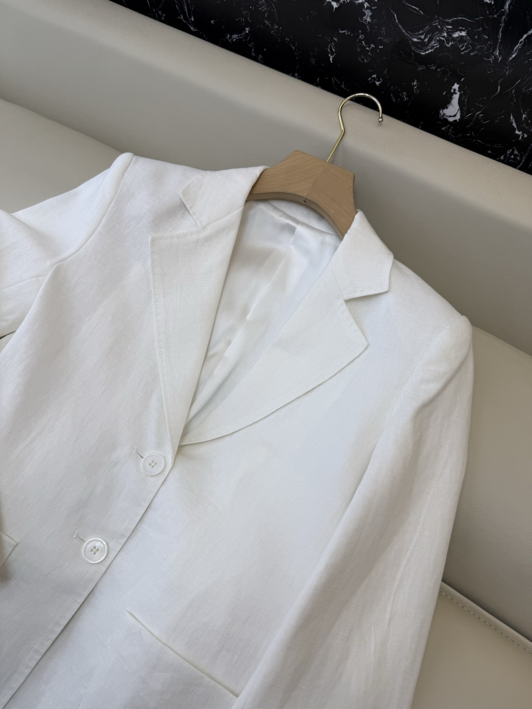 XZ0162#新款套装。超级大爆款 100% 亚麻 西装外套➕长裤 套装 杏色 白色 SMLXL