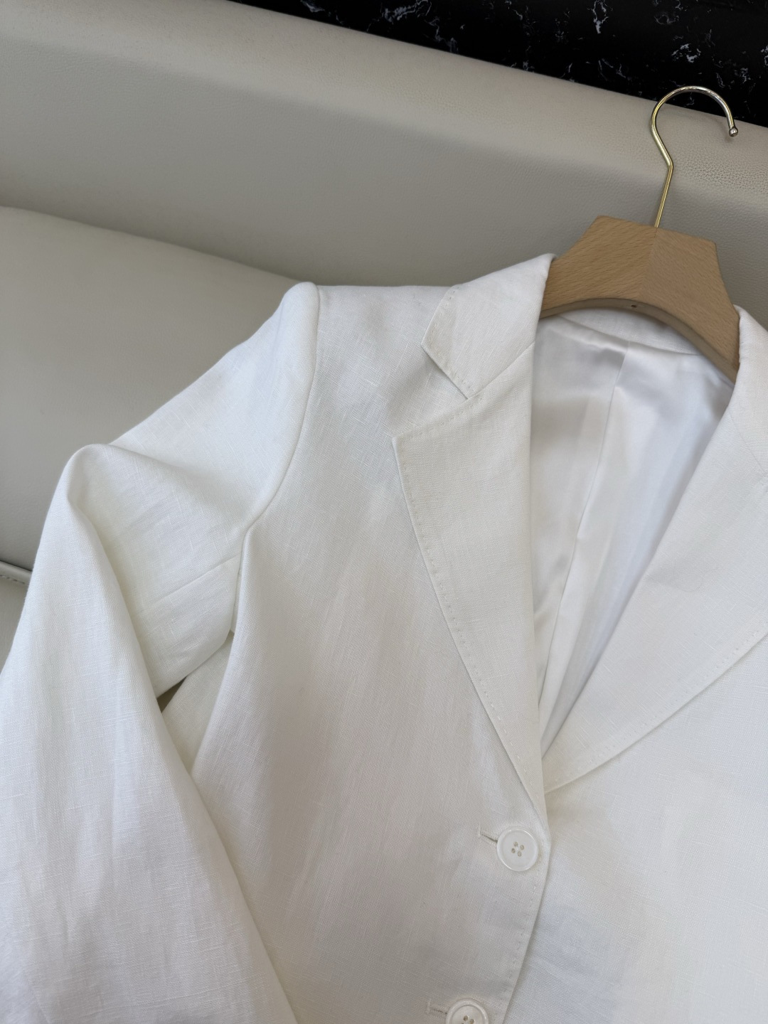 XZ0162#新款套装。超级大爆款 100% 亚麻 西装外套➕长裤 套装 杏色 白色 SMLXL
