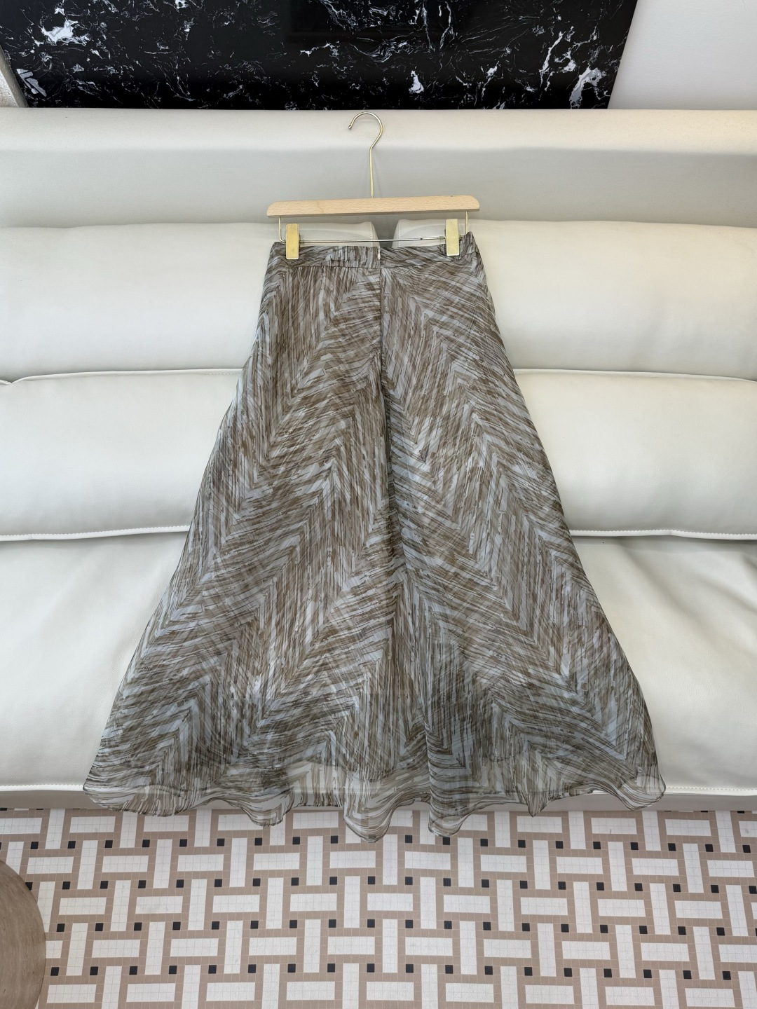 BS1153#新款半裙。BC 顶级版 100% 欧根纱 真丝印花 半裙 36/38/40/42