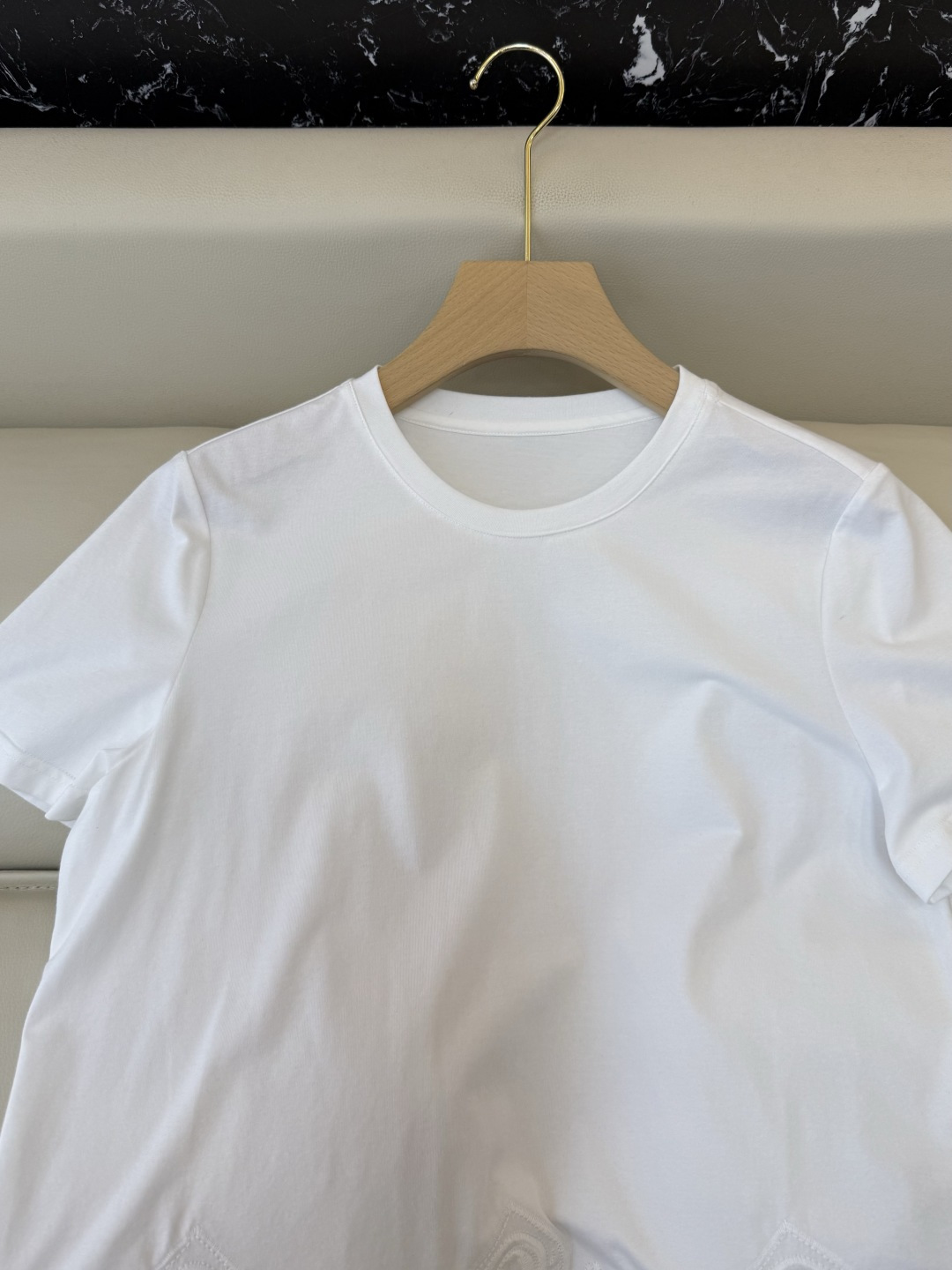 BS1167#新款上衣。Zimm 重工刺绣短袖T恤上衣 黑色 白色 SMLXL