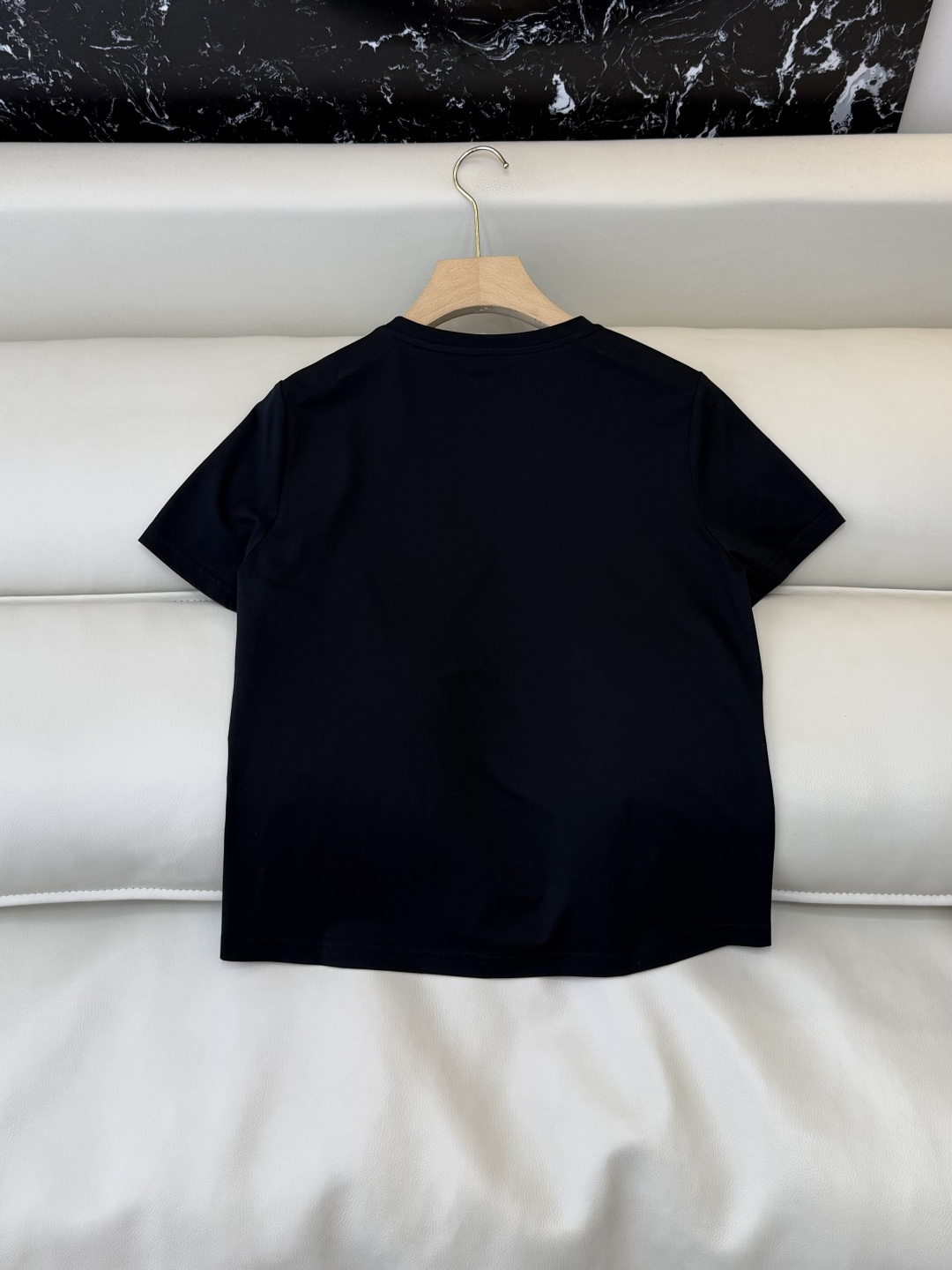 BS1167#新款上衣。Zimm 重工刺绣短袖T恤上衣 黑色 白色 SMLXL