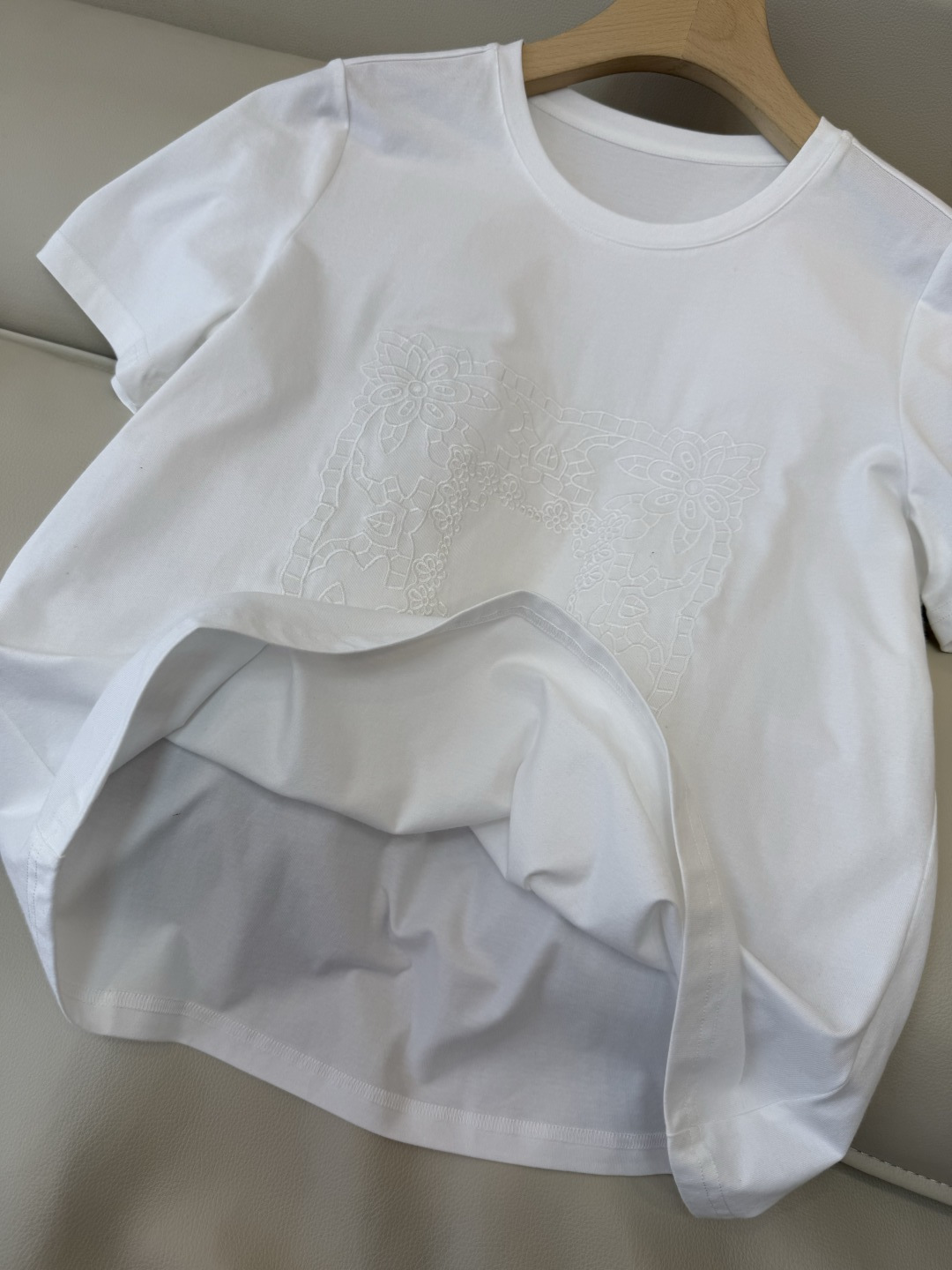 BS1157#新款上衣。Zimm 重工刺绣短袖T恤上衣 黑色 白色 SMLXL