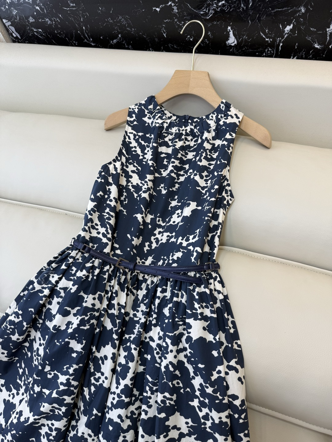 BS1155#新款连衣裙。Max 顶级版 100% 棉 无袖印花连衣裙 36/38/40/42