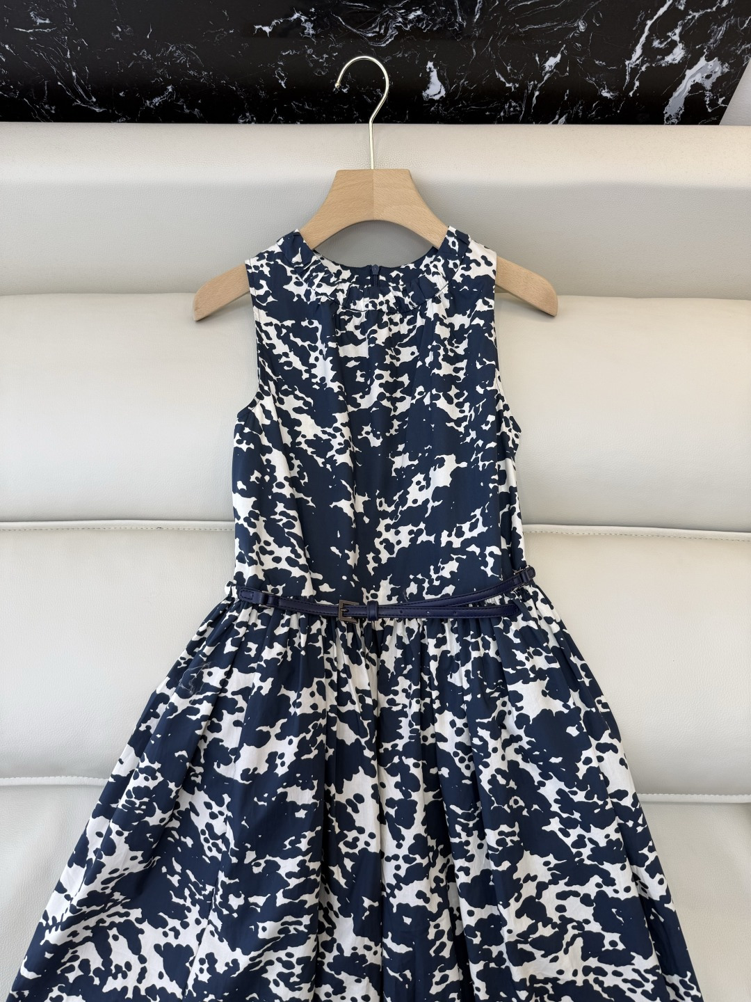 BS1155#新款连衣裙。Max 顶级版 100% 棉 无袖印花连衣裙 36/38/40/42