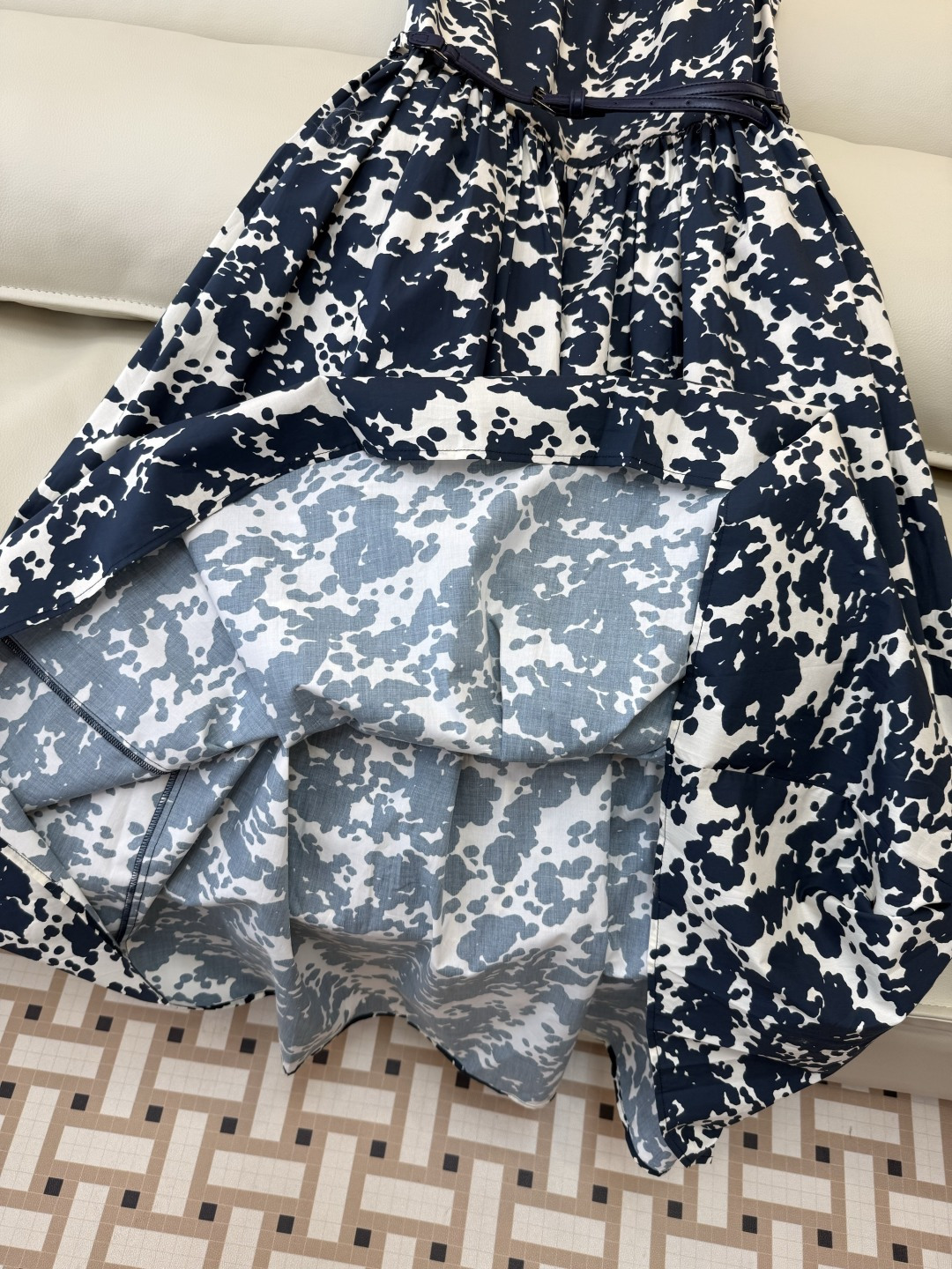 BS1155#新款连衣裙。Max 顶级版 100% 棉 无袖印花连衣裙 36/38/40/42