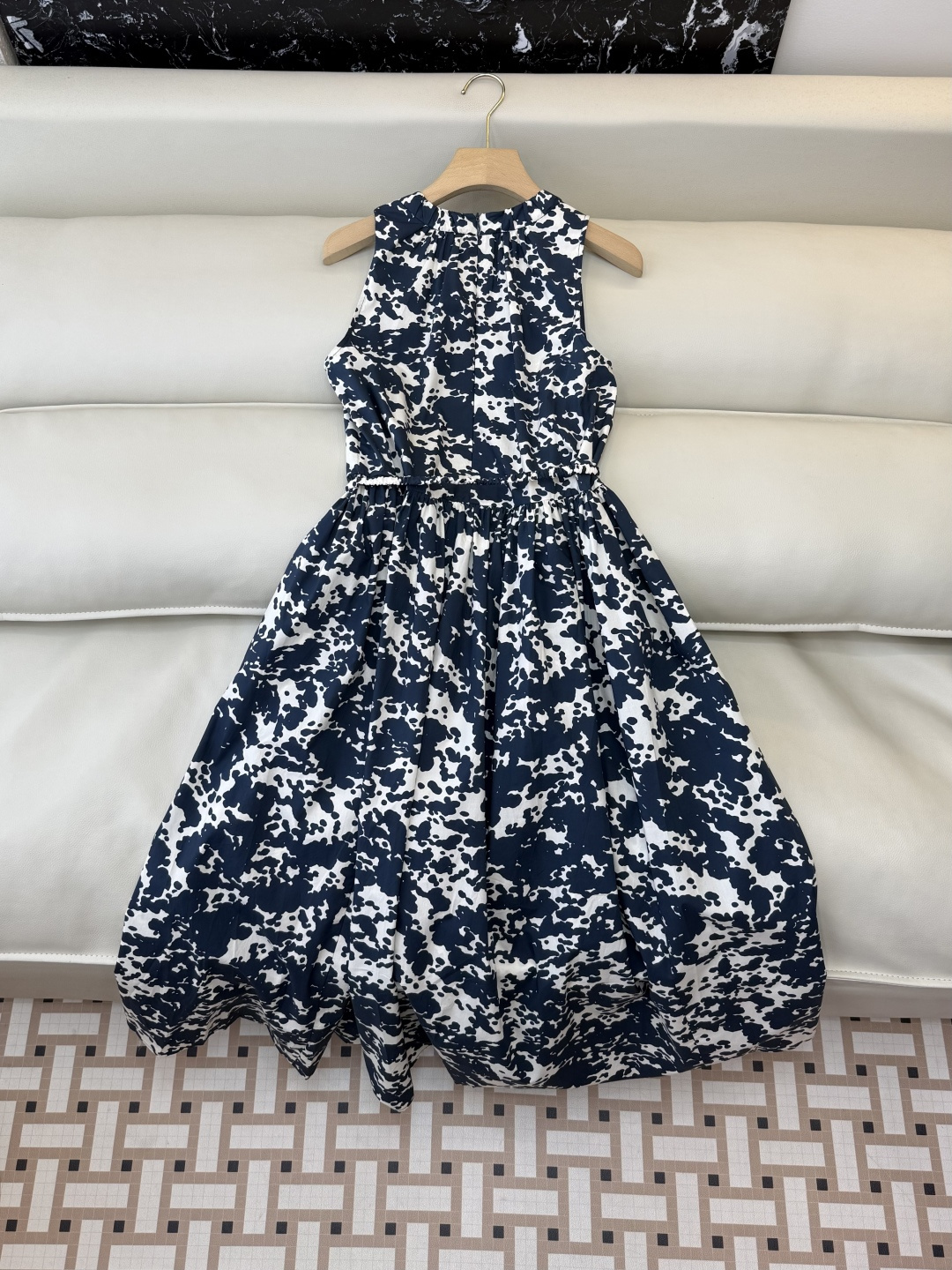 BS1155#新款连衣裙。Max 顶级版 100% 棉 无袖印花连衣裙 36/38/40/42