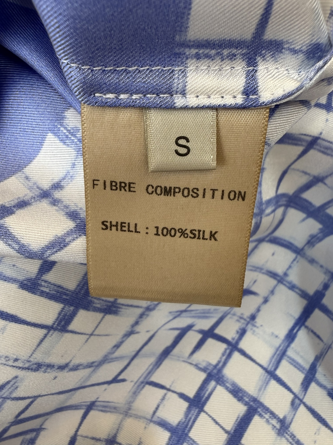 BS1150#新款衬衫。max 顶级版 100% 真丝 几何纹 长袖衬衫 S-XL