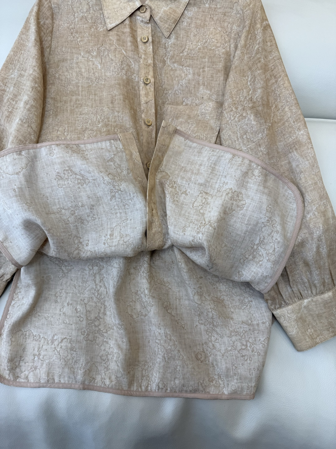 XF074#新款套装‼️天丝亚麻 长袖衬衫➕长裤 套装 SMLXL XXL