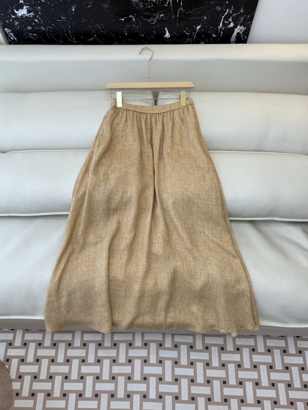 XF075#新款套装‼️天丝亚麻 短袖上衣➕长半裙 套装 SMLXL XXL