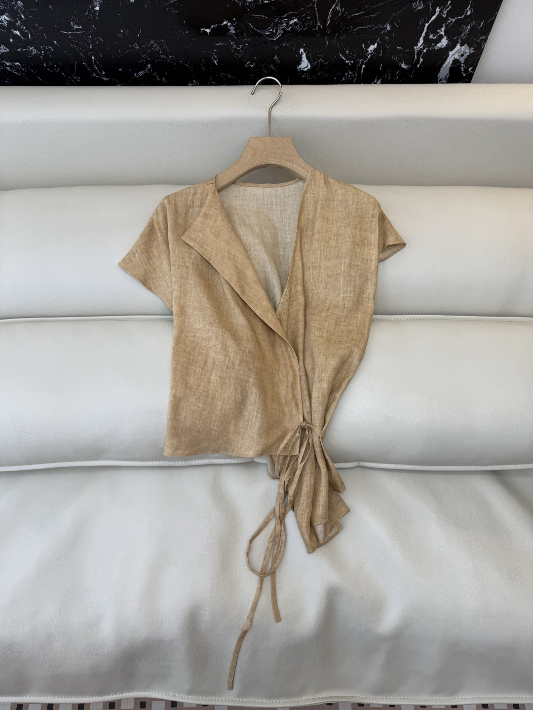 XF075#新款套装‼️天丝亚麻 短袖上衣➕长半裙 套装 SMLXL XXL