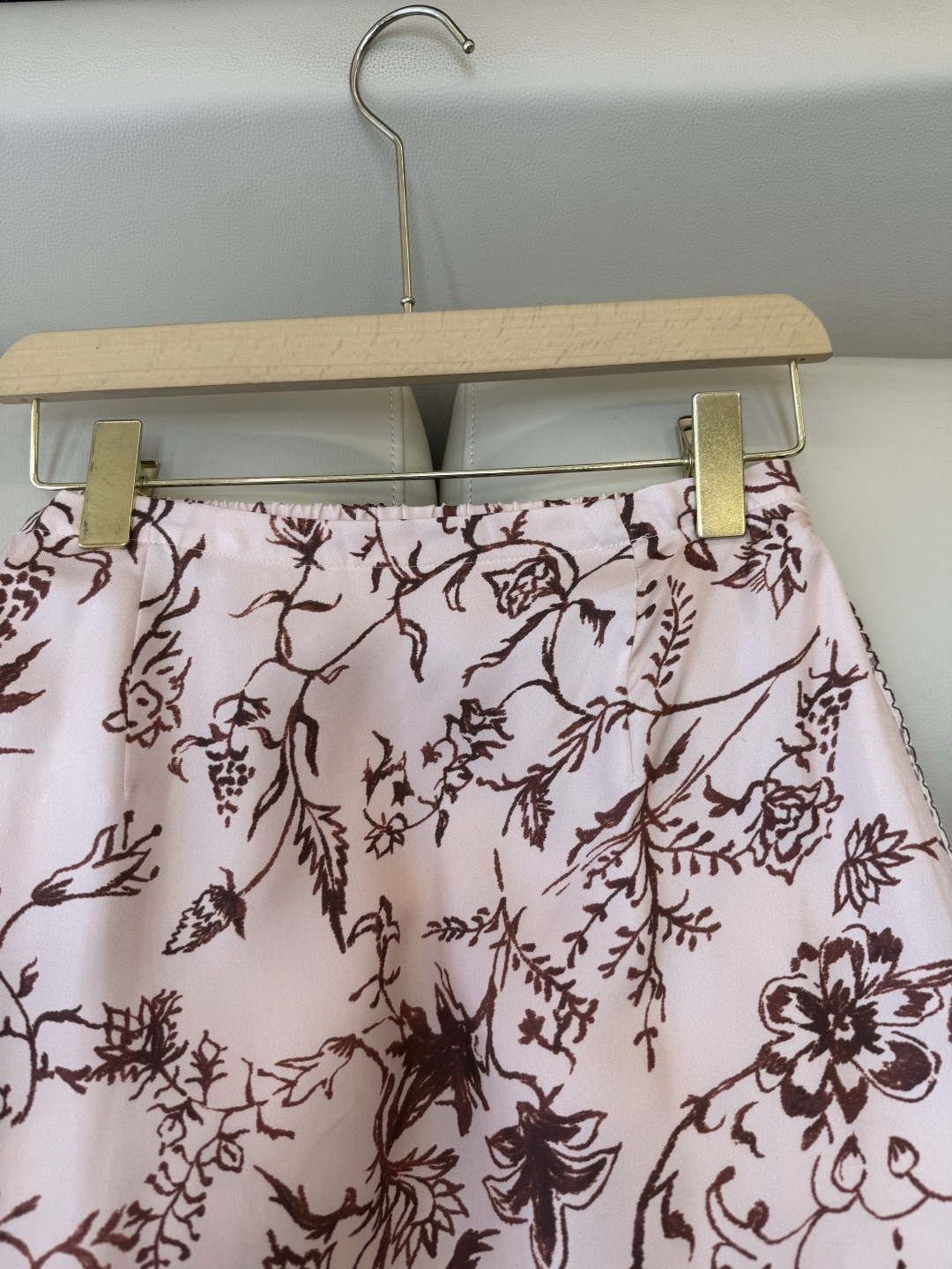 QD7619#新款半裙。LP顶级版 100% 真丝印花 半裙 粉色 36/38/40/42