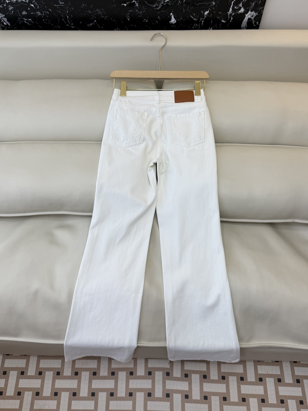 AW057#新款牛仔裤‼️小香 双C 牛仔长裤 白色 蓝色 26-30