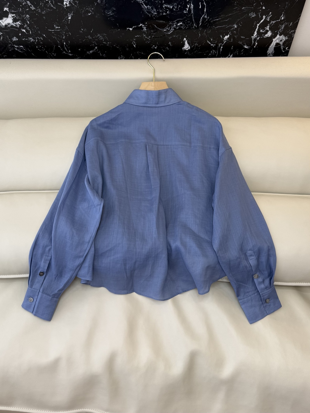 MY095#新款衬衫。Bc 苎麻扭结长袖衬衫 三色 SML