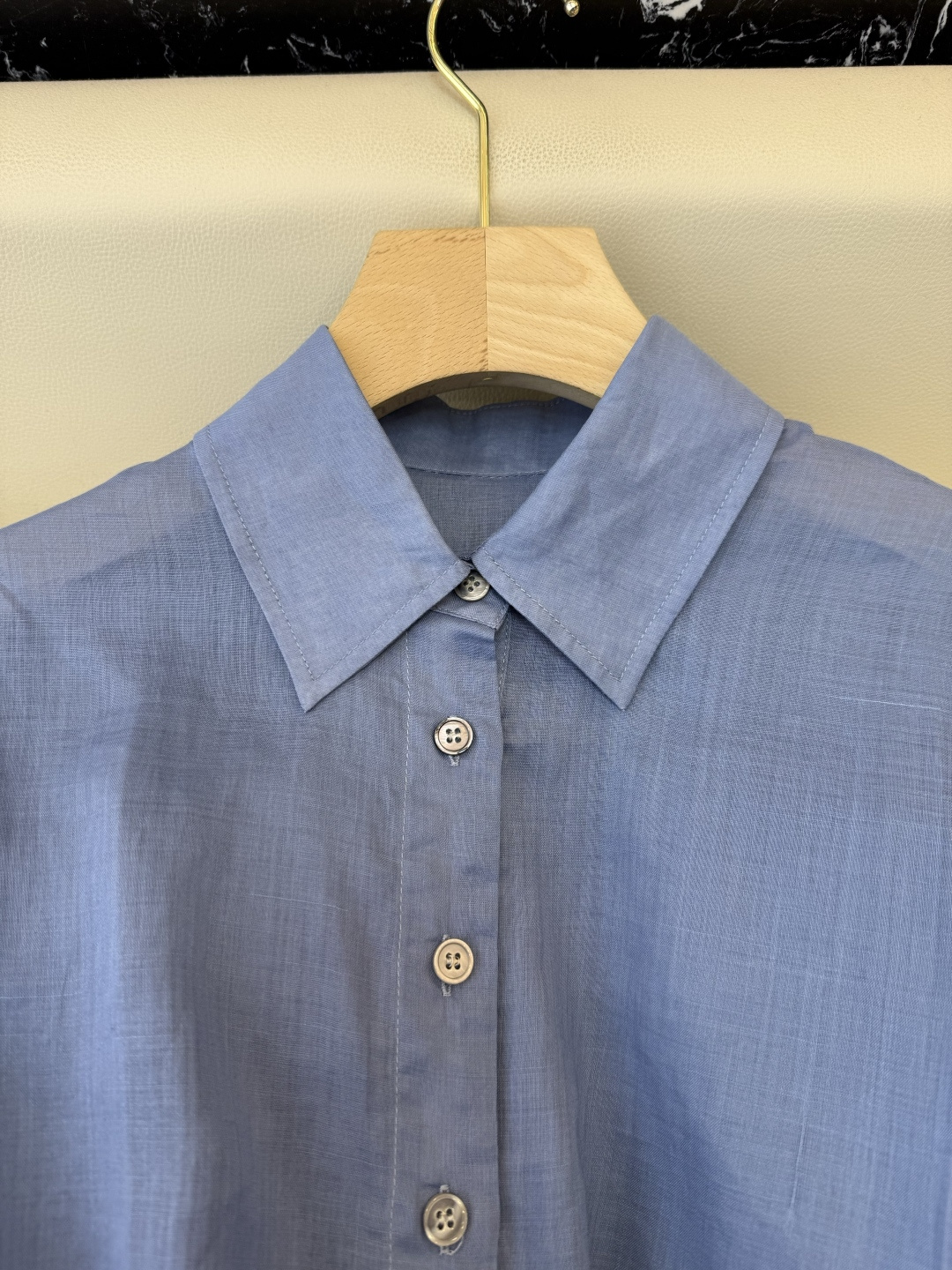 MY095#新款衬衫。Bc 苎麻扭结长袖衬衫 三色 SML