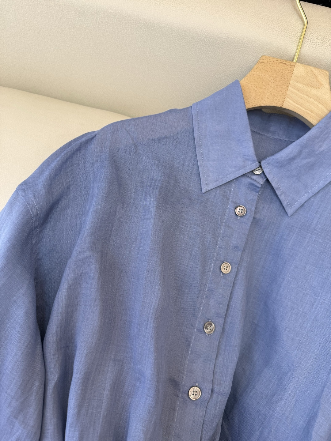 MY095#新款衬衫。Bc 苎麻扭结长袖衬衫 三色 SML