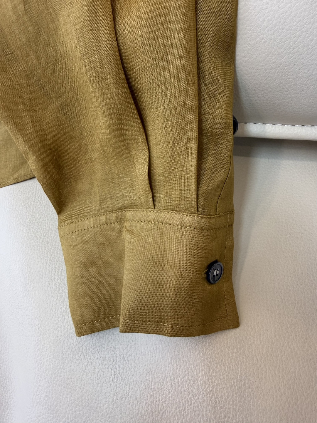 MY095#新款衬衫。Bc 苎麻扭结长袖衬衫 三色 SML