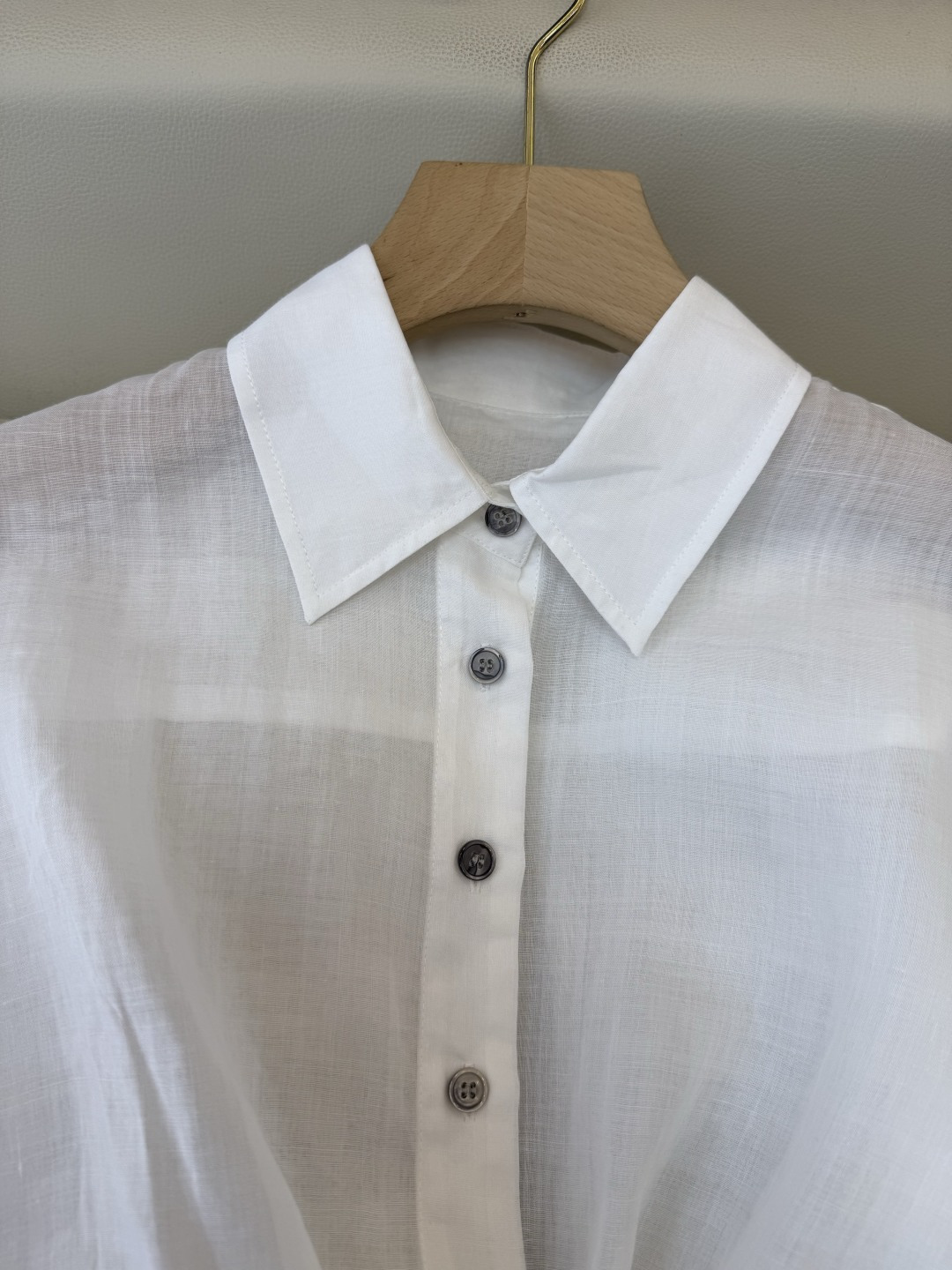 MY095#新款衬衫。Bc 苎麻扭结长袖衬衫 三色 SML