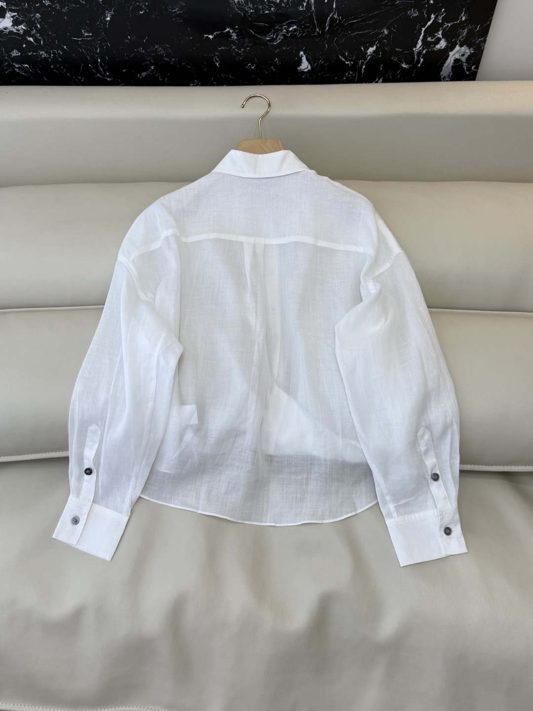 MY095#新款衬衫。Bc 苎麻扭结长袖衬衫 三色 SML