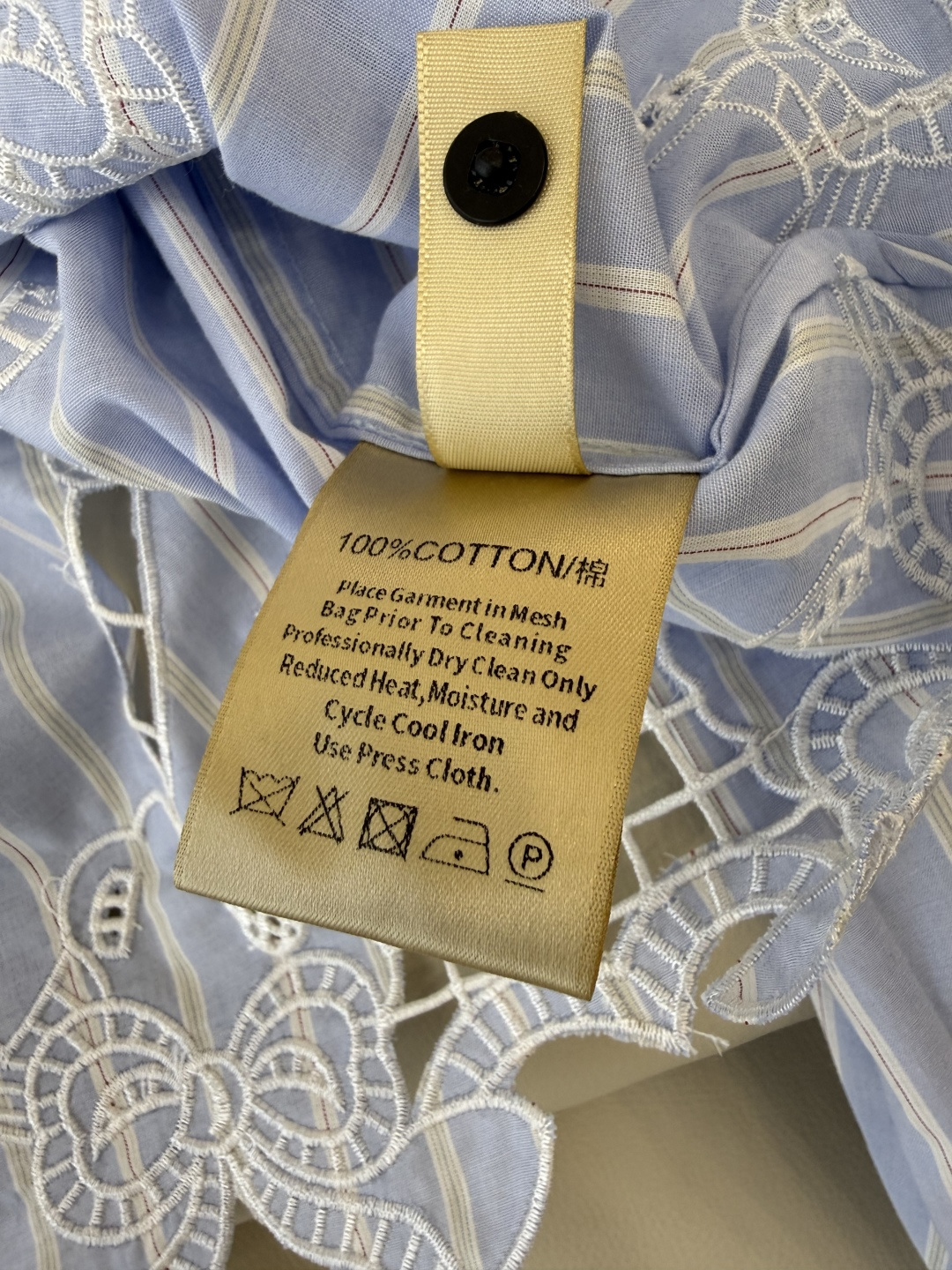 CY0117#新款衬衫。ES 蕾丝镂空绣花 长袖衬衫 蓝色 SM L