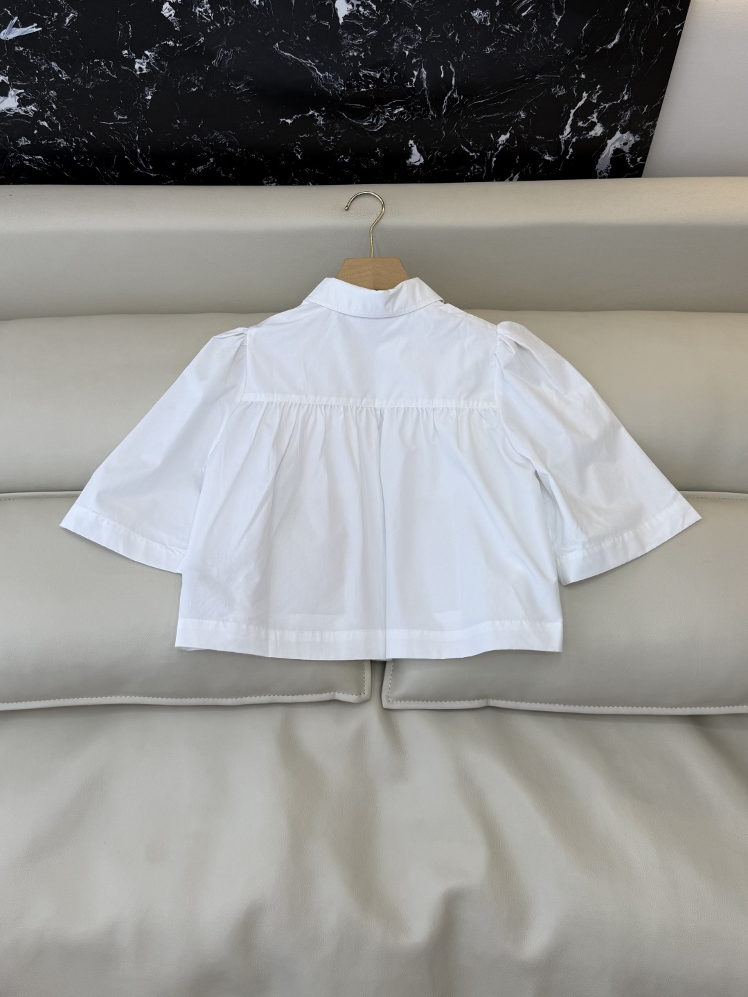 CY0118#新款衬衫。L V 极简 宽松 短袖衬衫 白色 SM L