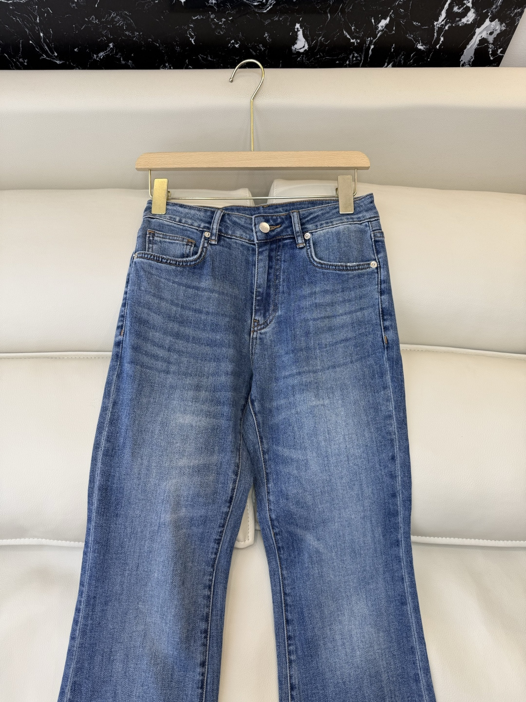 CX0223#新款牛仔裤P‼️Cu 双G绣花 牛仔棉显瘦牛仔裤 蓝色 26-30码