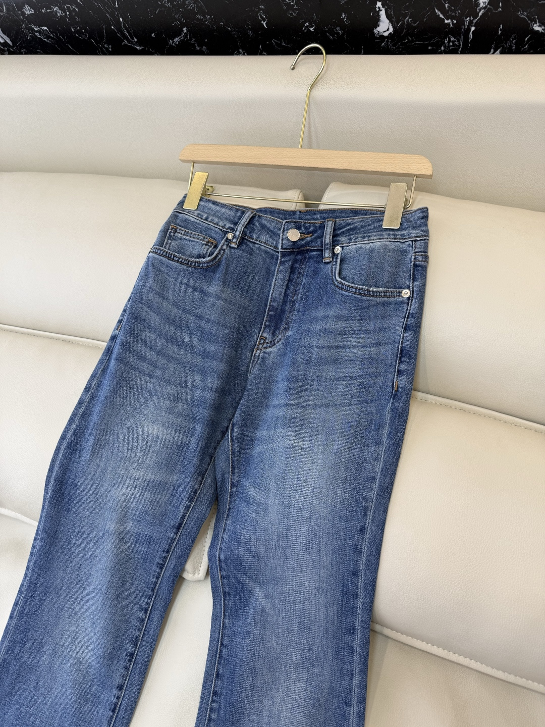CX0223#新款牛仔裤P‼️Cu 双G绣花 牛仔棉显瘦牛仔裤 蓝色 26-30码