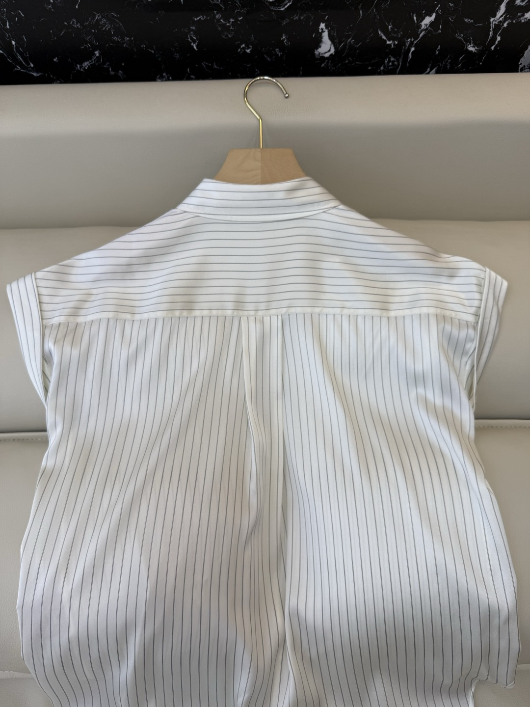 BS1176#新款衬衫。92%真丝条纹印花 衬衫 SMLXL