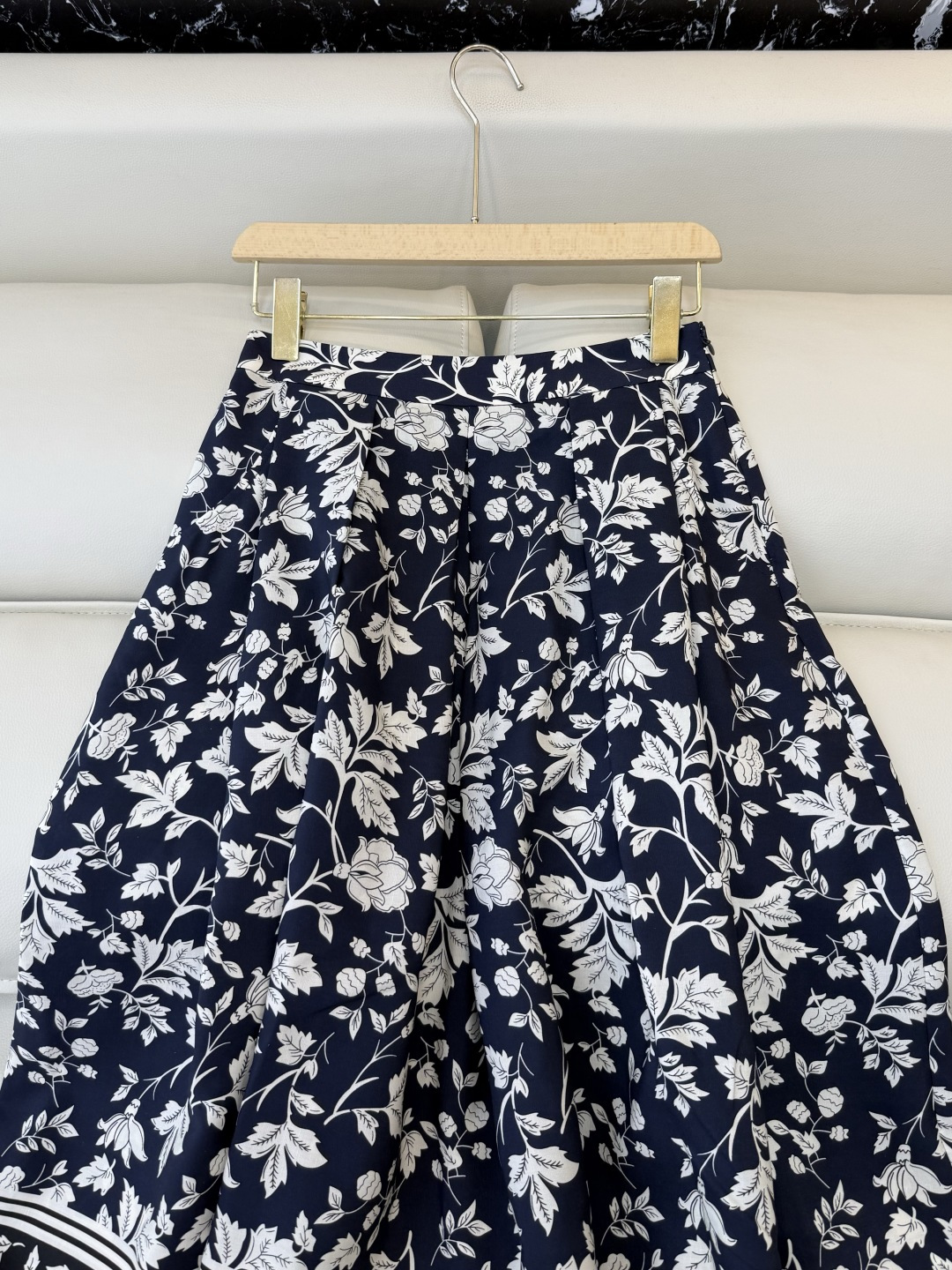 BS1173#新款半裙。法式花卉印花 长半裙 SMLXL