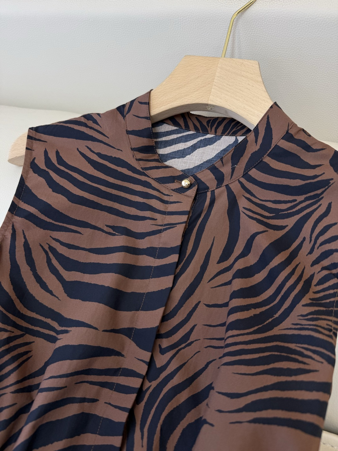 BS1170#新款连衣裙。Max mara 斑马纹印花无袖显瘦连衣裙 两色 36-42