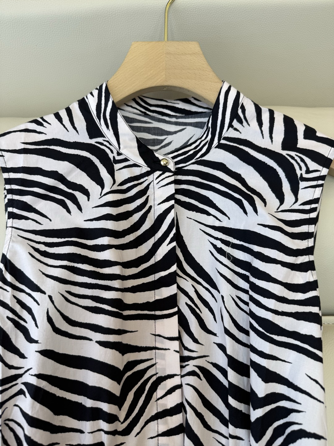 BS1170#新款连衣裙。Max mara 斑马纹印花无袖显瘦连衣裙 两色 36-42