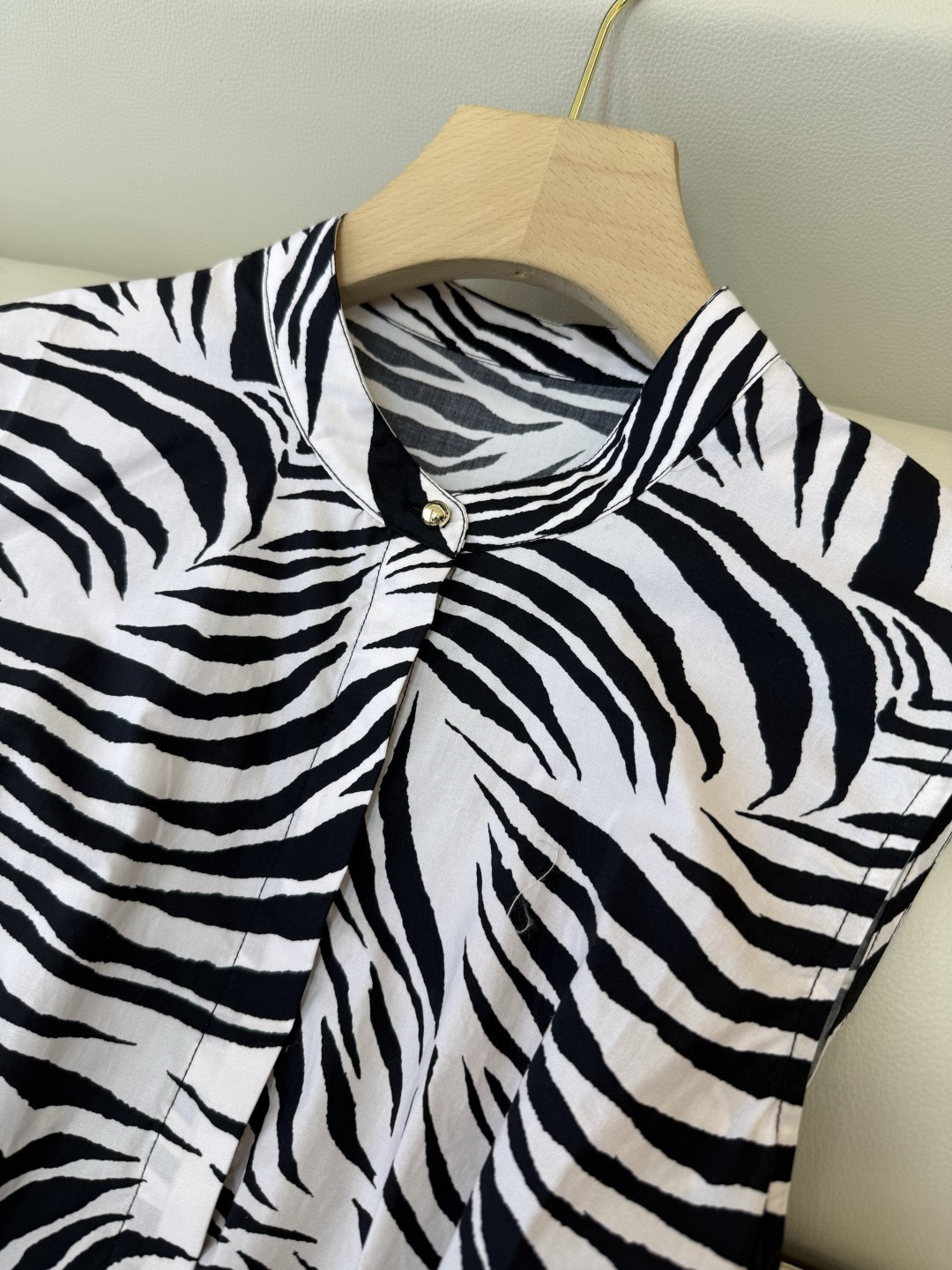 BS1170#新款连衣裙。Max mara 斑马纹印花无袖显瘦连衣裙 两色 36-42