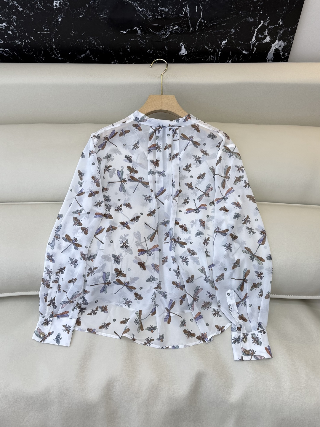 AQ008#新款衬衫P‼️Gucci 蝴蝶结 印花两色 长袖衬衫 SML