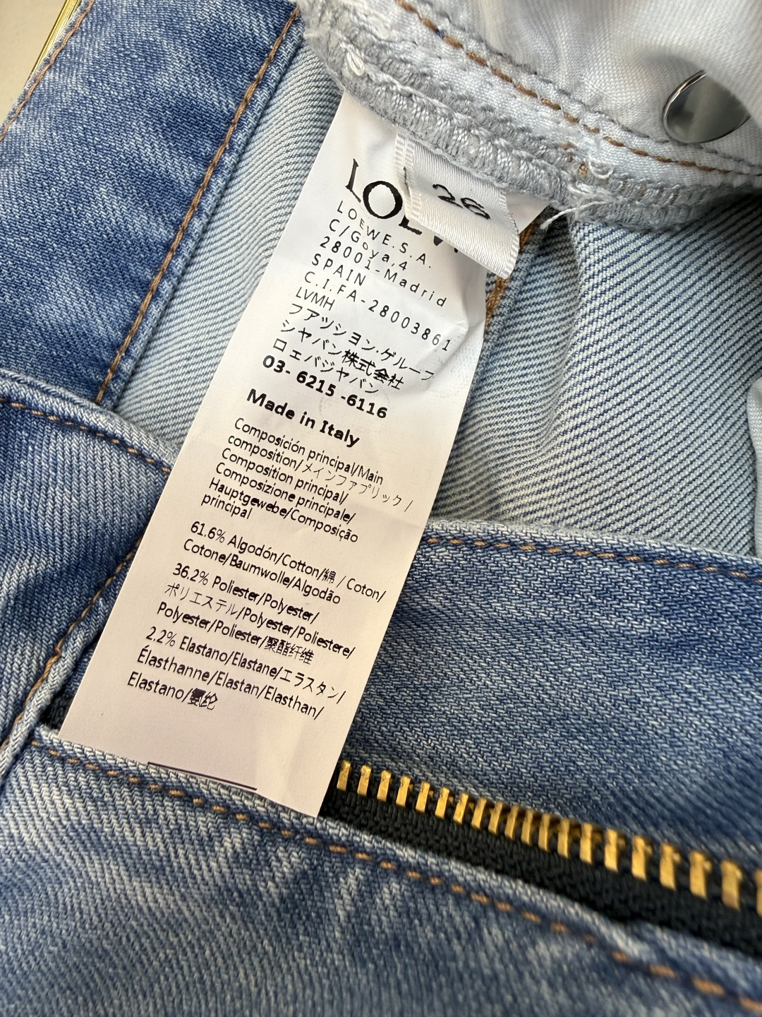 AW064#新款牛仔裤P‼️Loewe 绣花显瘦 牛仔长裤 蓝色 26-30