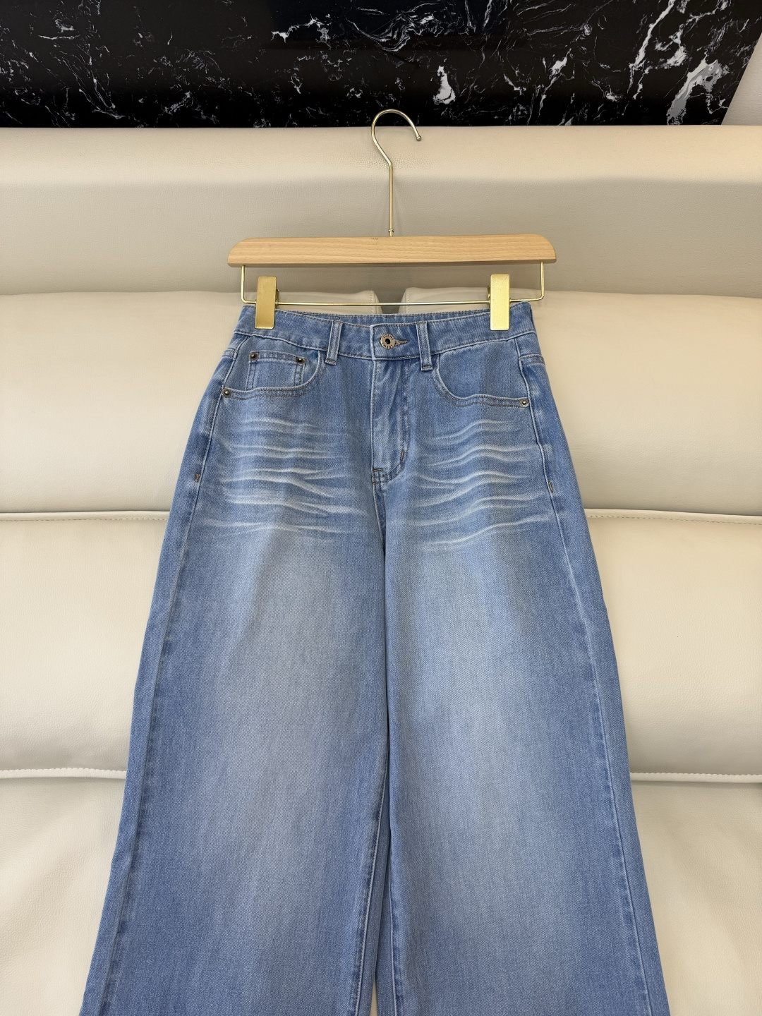 AW064#新款牛仔裤P‼️Loewe 绣花显瘦 牛仔长裤 蓝色 26-30