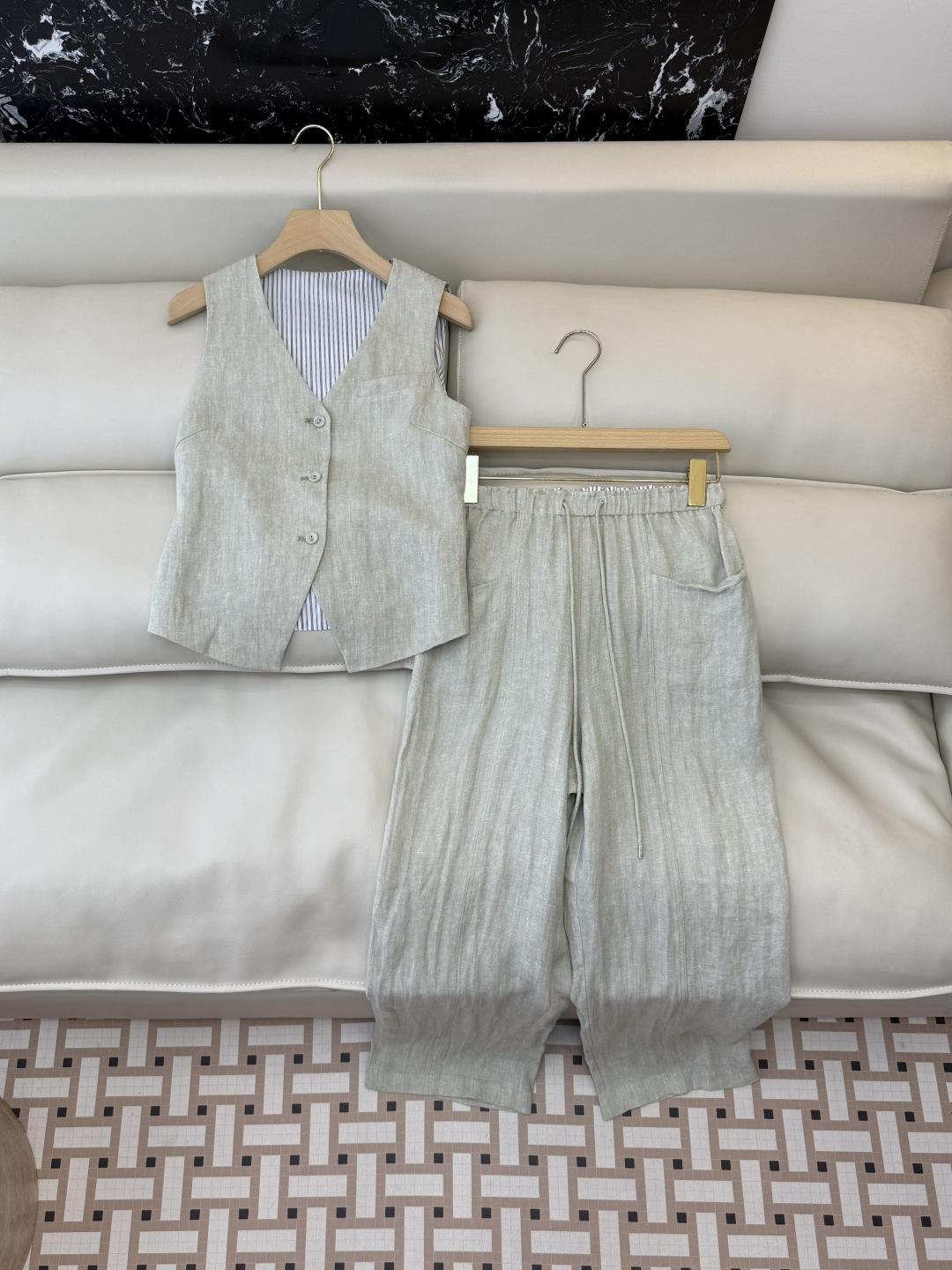 NO:820806,YJJ011# New Suit P Minimalist style linen vest top trousers suit two colors SMLXL, women's clothing,19860909YJJ011#新款套装P 极简风 亚麻 背心上衣长裤 套装 两色 SMLXL,女装,,Women's clothing
