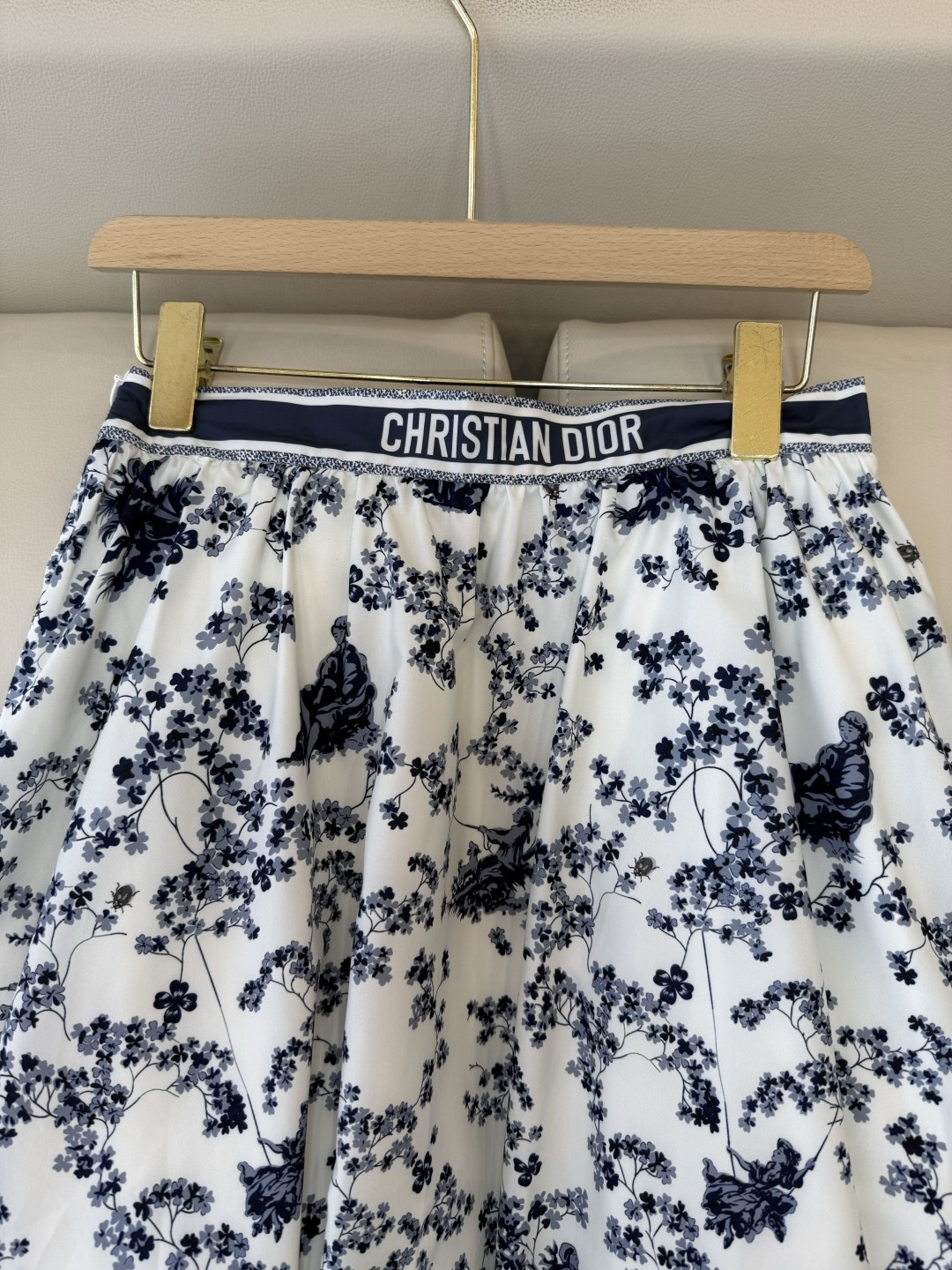 AW076#新款半裙P‼️Dior 花卉印花 长半裙 蓝色 绿色 SML