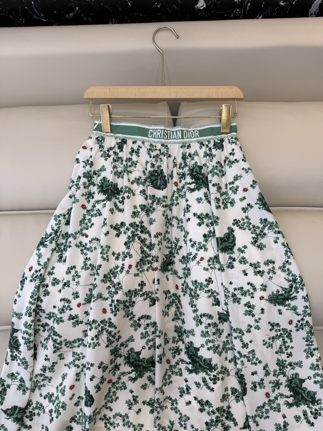 AW076#新款半裙P‼️Dior 花卉印花 长半裙 蓝色 绿色 SML