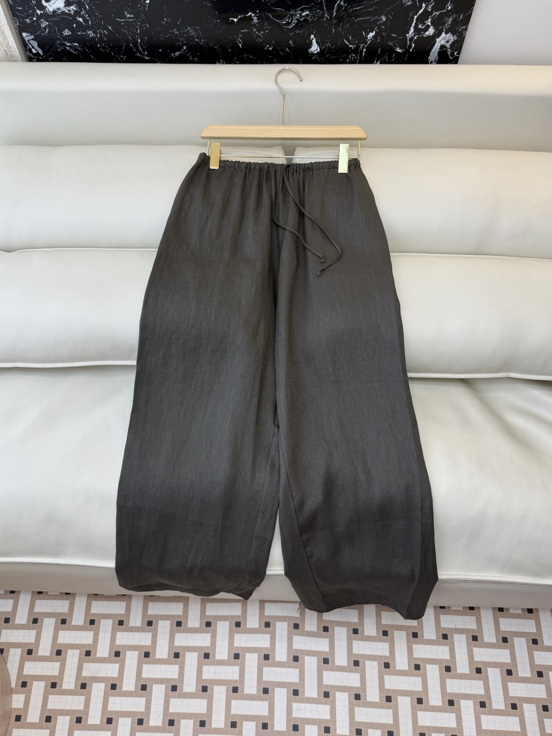 LZ26031#新款裤子。BC 100% 亚麻 阔腿长裤 多色 SML