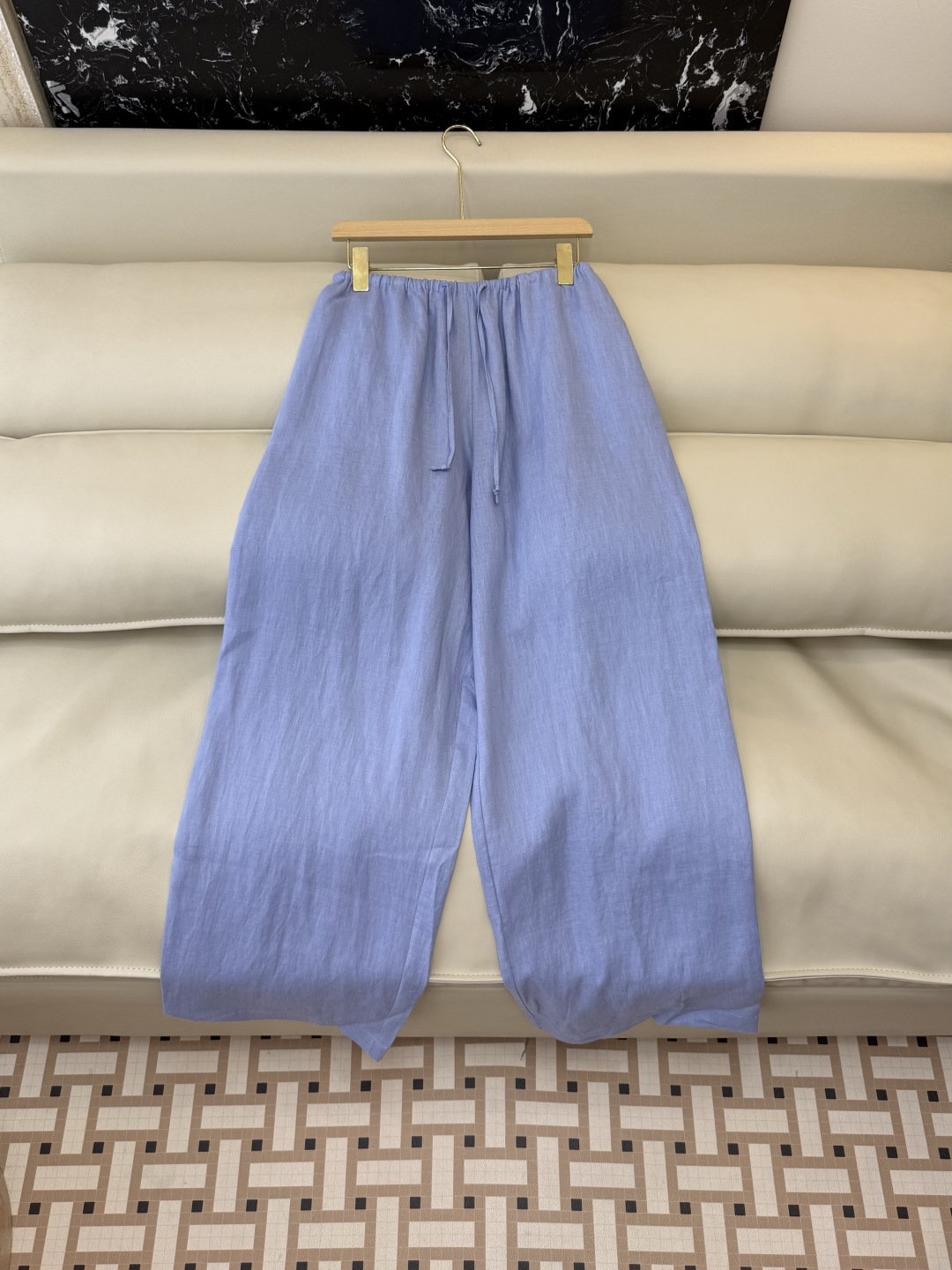 LZ26031#新款裤子。BC 100% 亚麻 阔腿长裤 多色 SML