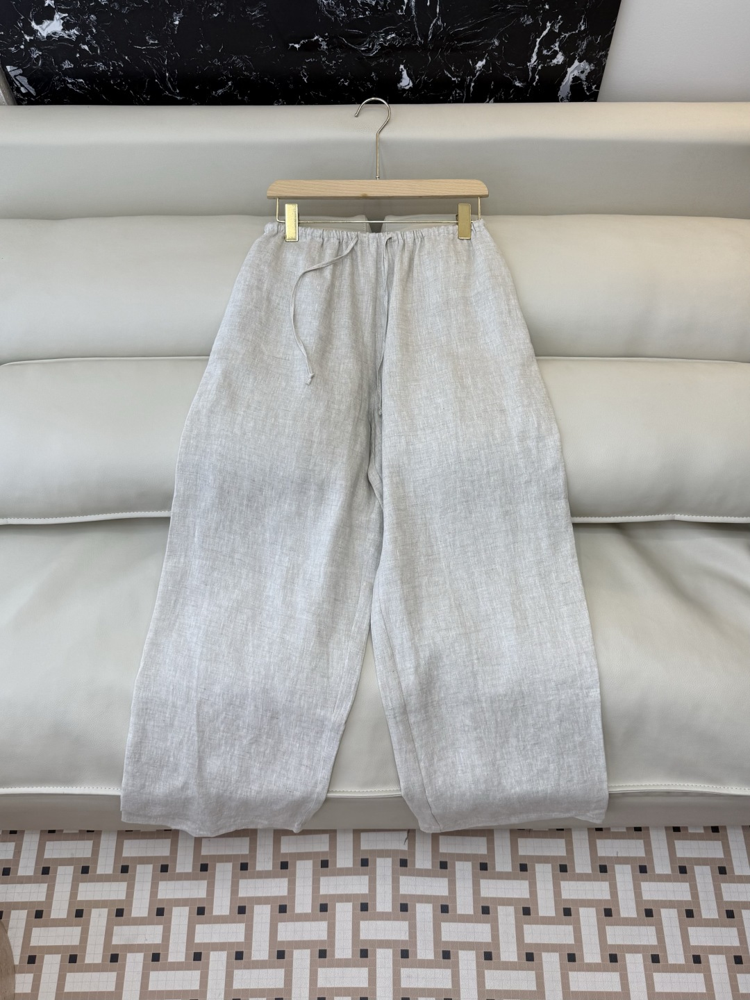 LZ26031#新款裤子。BC 100% 亚麻 阔腿长裤 多色 SML