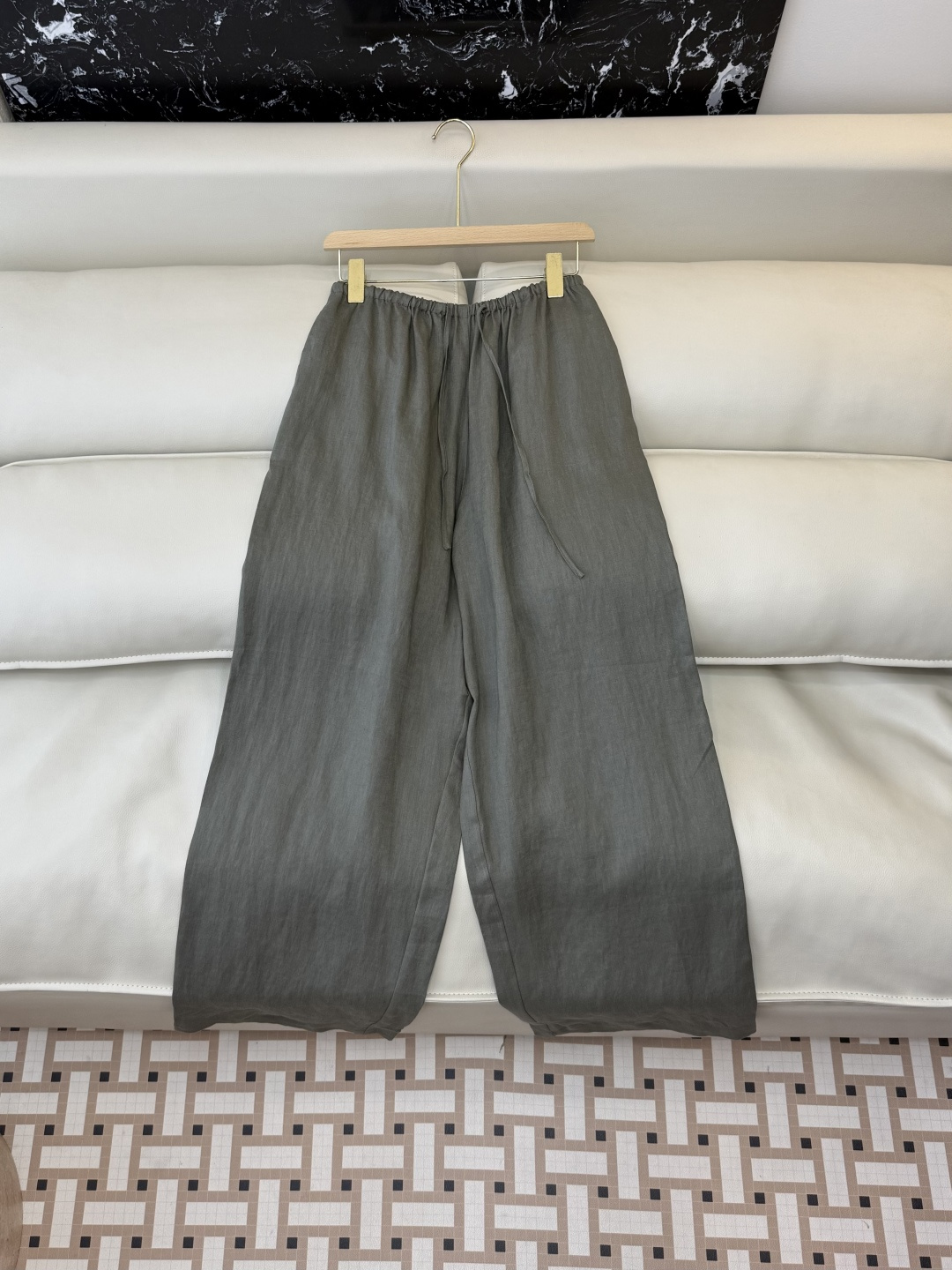LZ26031#新款裤子。BC 100% 亚麻 阔腿长裤 多色 SML